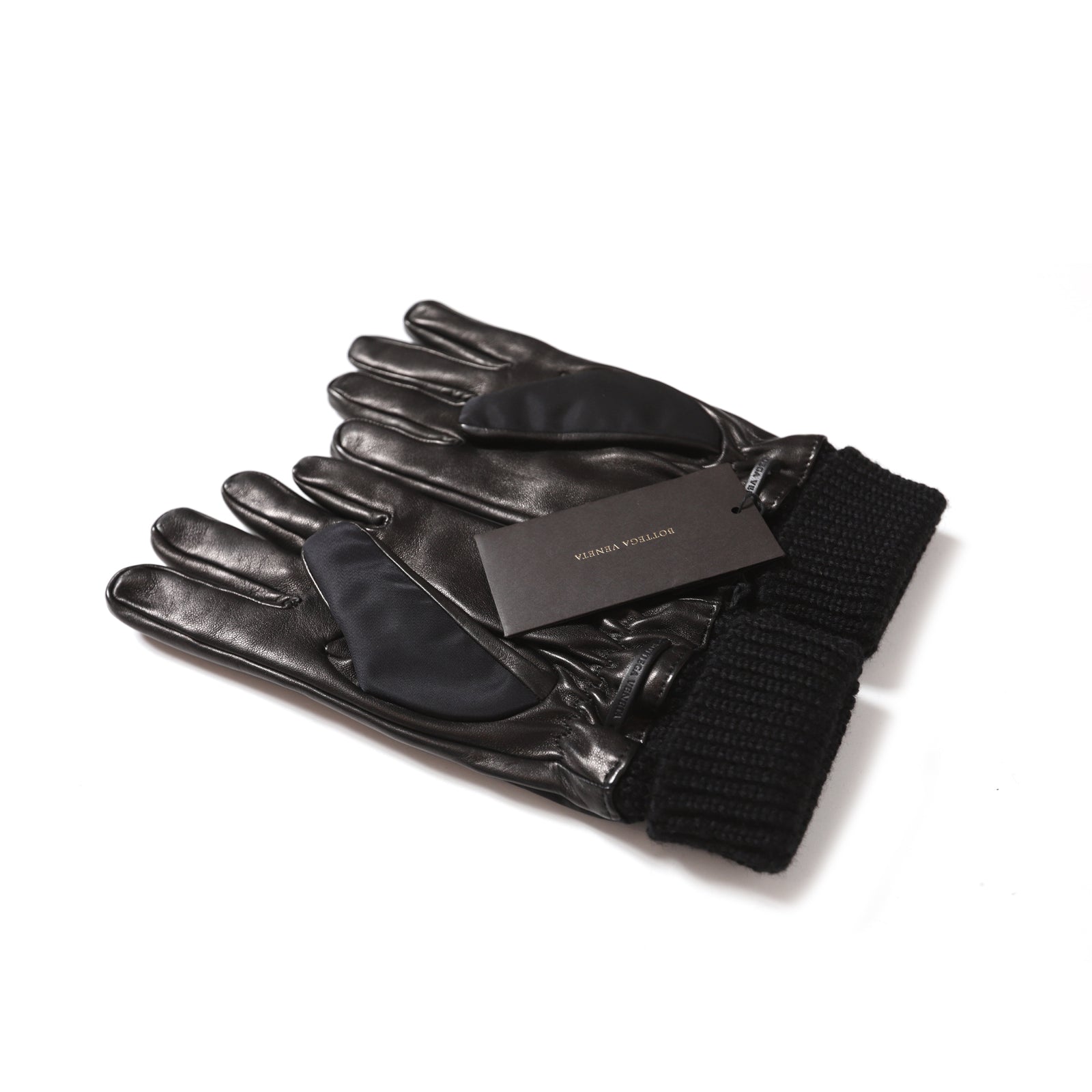 Bottega Veneta AW19 Leather-Trimmed Nylon Gloves