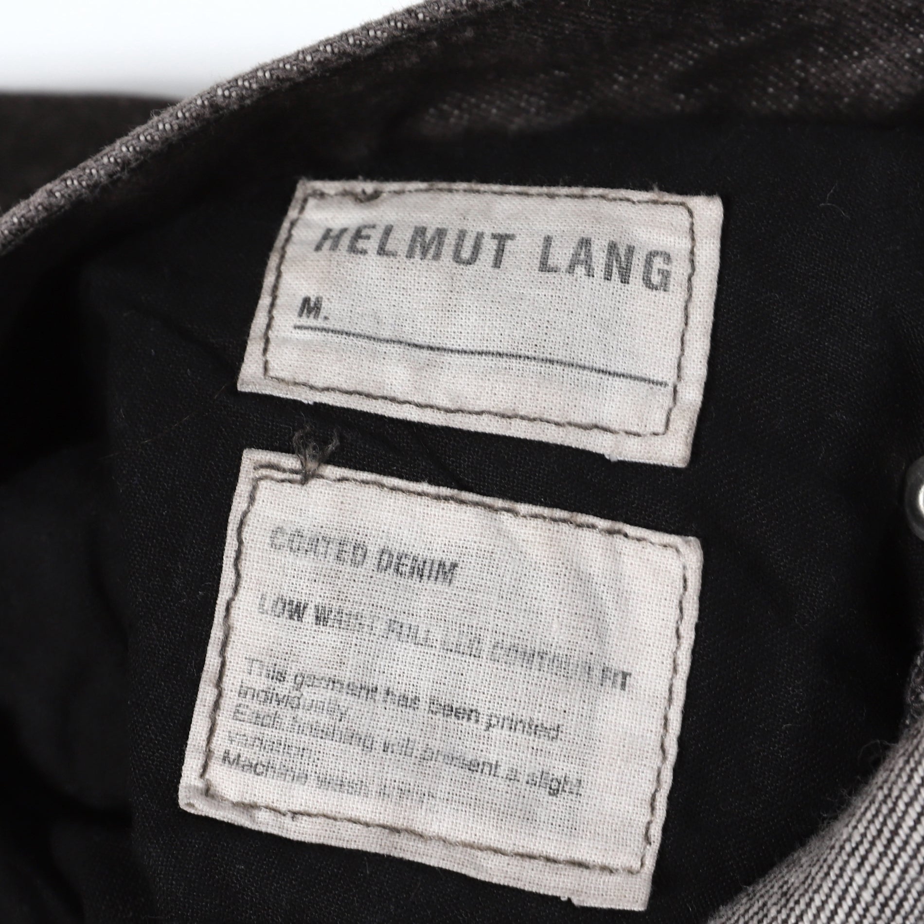 Helmut Lang Archival Washed Black Denim