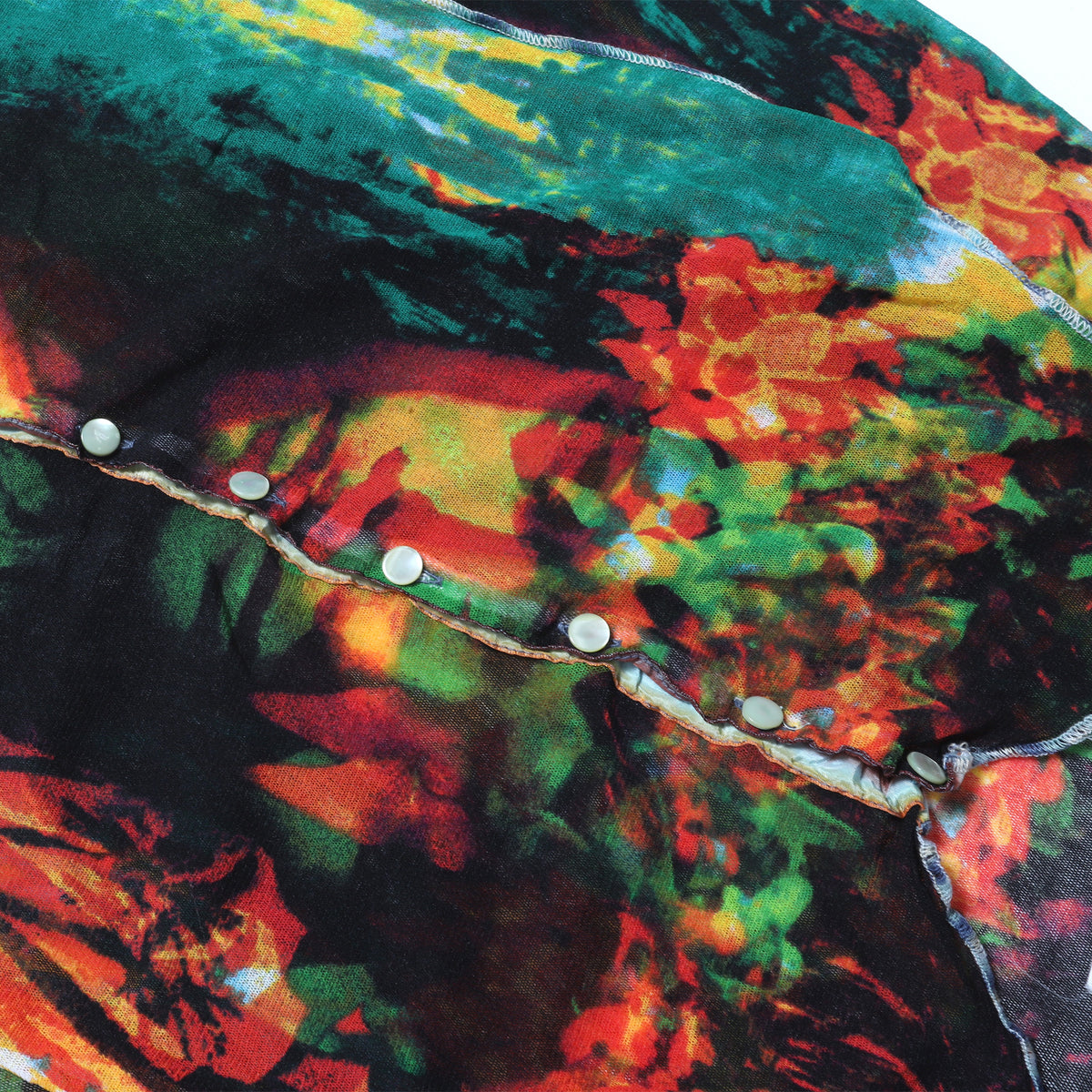 Jean Paul Gaultier SS00 Psychedelic Mesh Blouse
