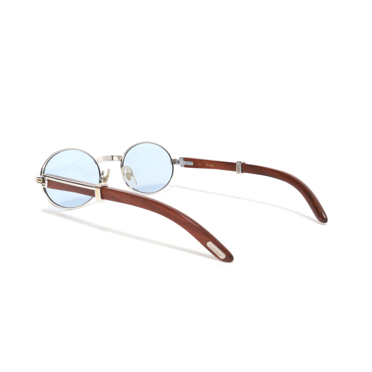 Cartier 90s Giverny Gold Palisander Rosewood Glasses 49-20
