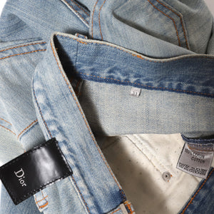 Dior Homme Knee Repair Light Washed Denim