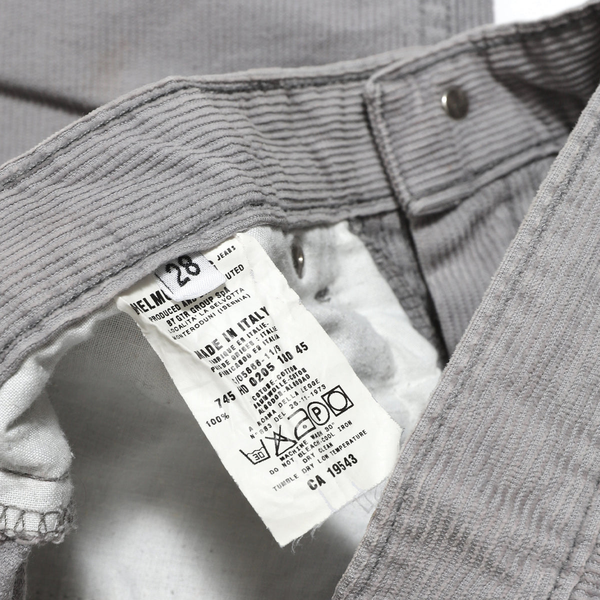 Helmut Lang AW99 Corduroy Painter Denim