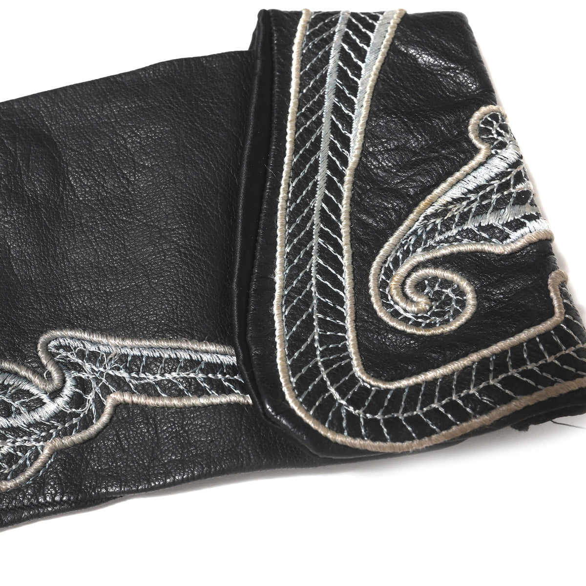 Gianni Versace 80s Embroidered Leather Gloves