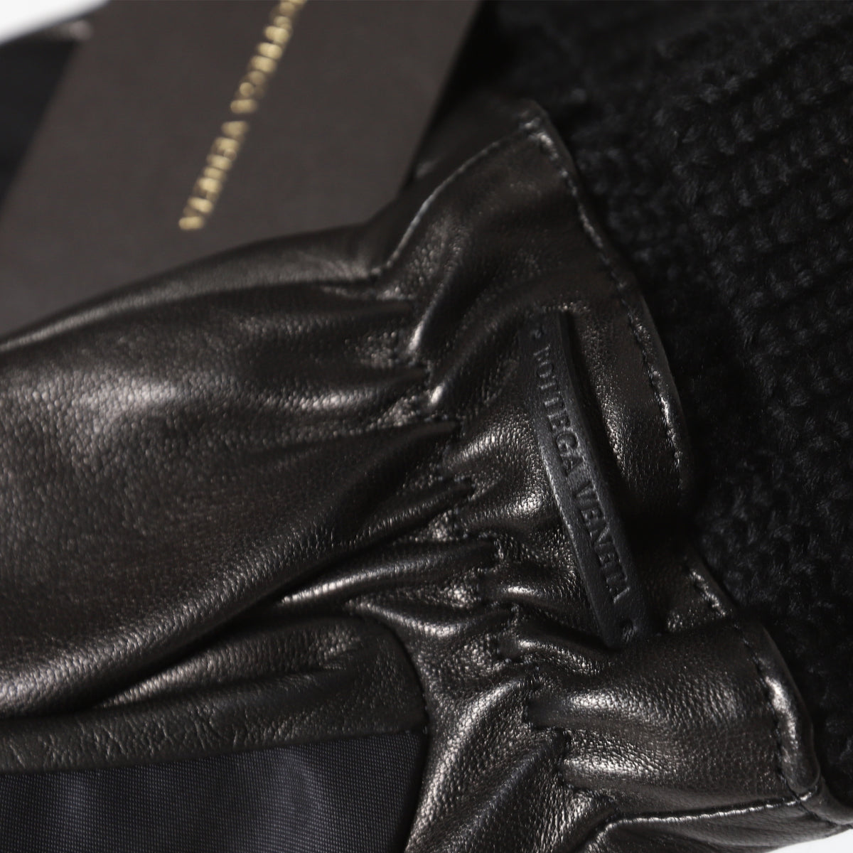 Bottega Veneta AW19 Leather-Trimmed Nylon Gloves