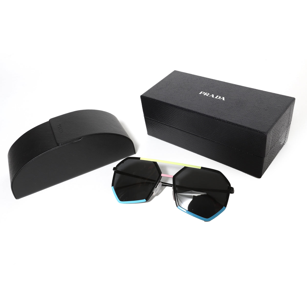 Prada Geometric Colorblock Sunglasses