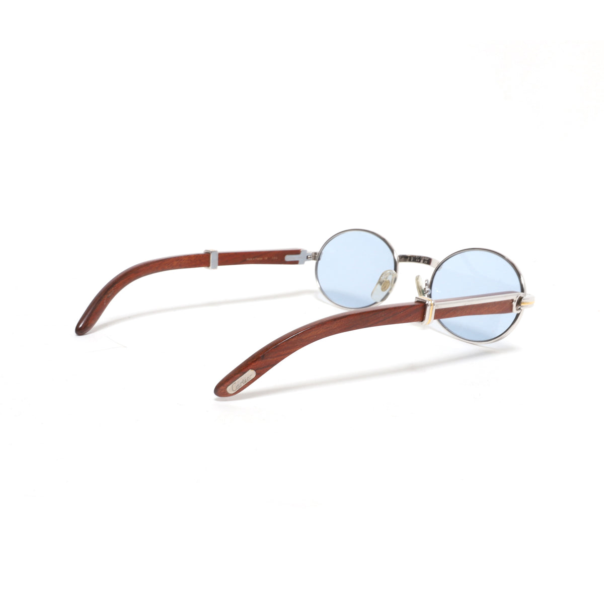 Cartier 90s Giverny Gold Palisander Rosewood Glasses 49-20