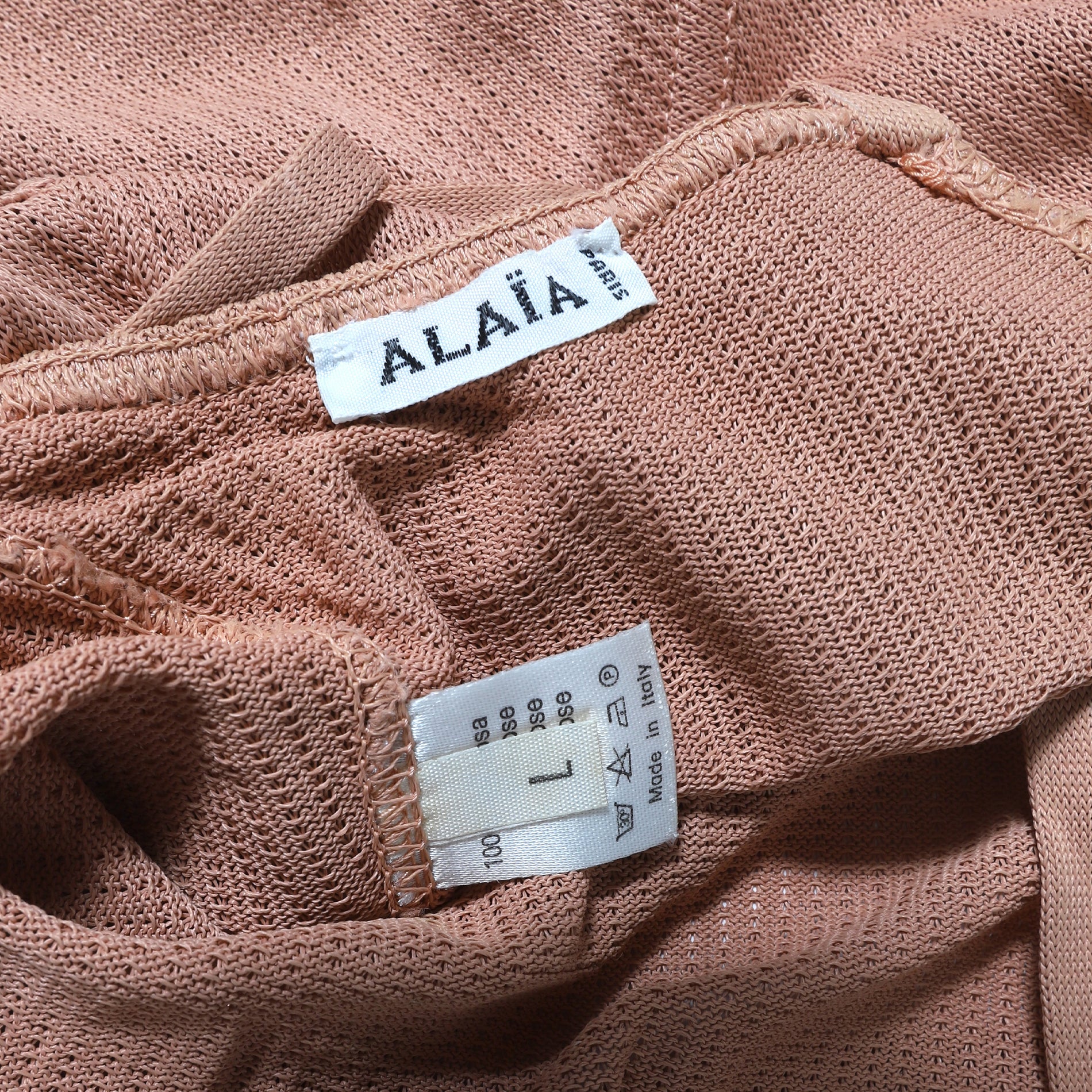 Azzedine Alaïa Vintage Apricot Knit Dress