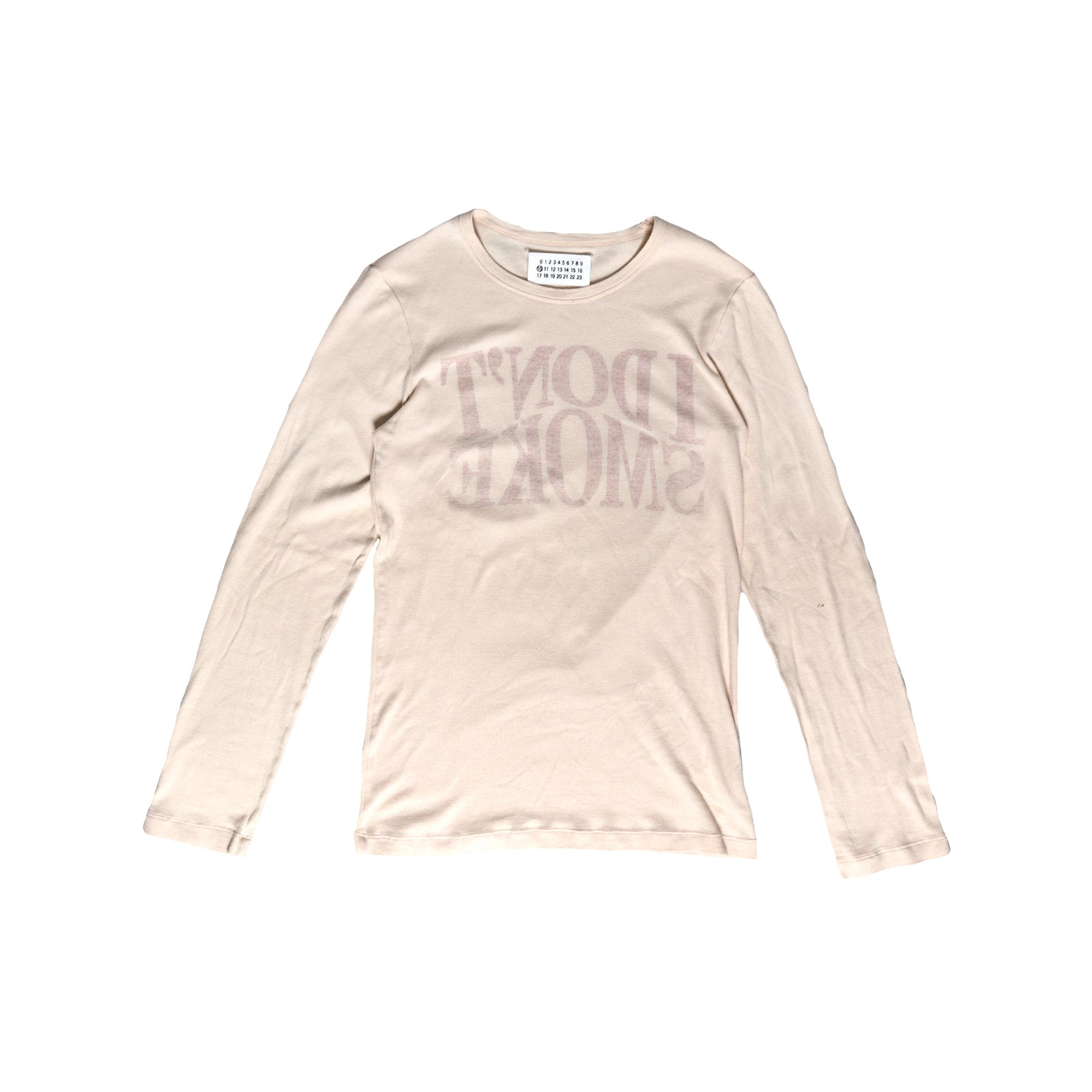 Maison Martin Margiela FW06 "I Don't Smoke" Inside-Out Print Longsleeve