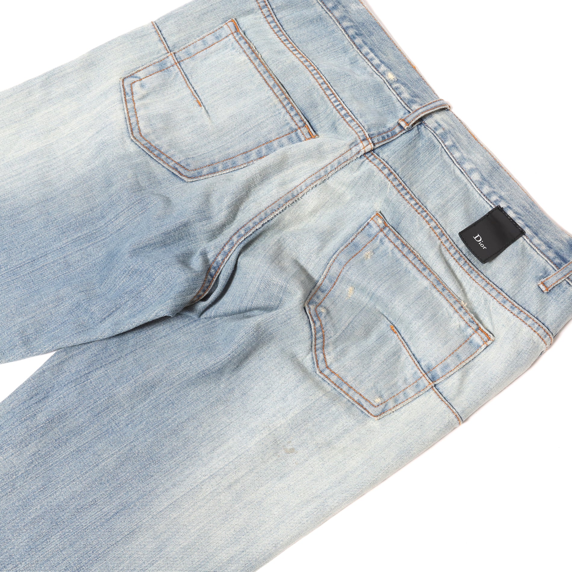 Dior Homme Knee Repair Light Washed Denim