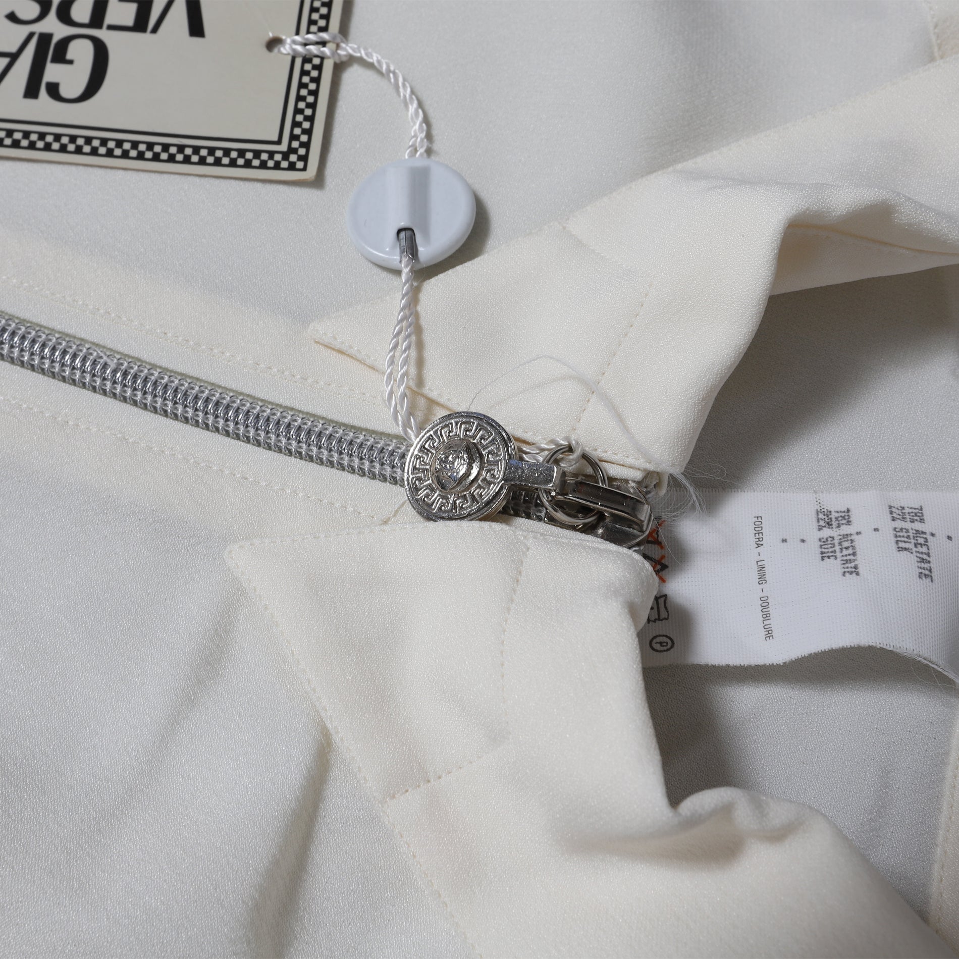 Gianni Versace SS96 Medusa Zip Oversized Silk Shirt