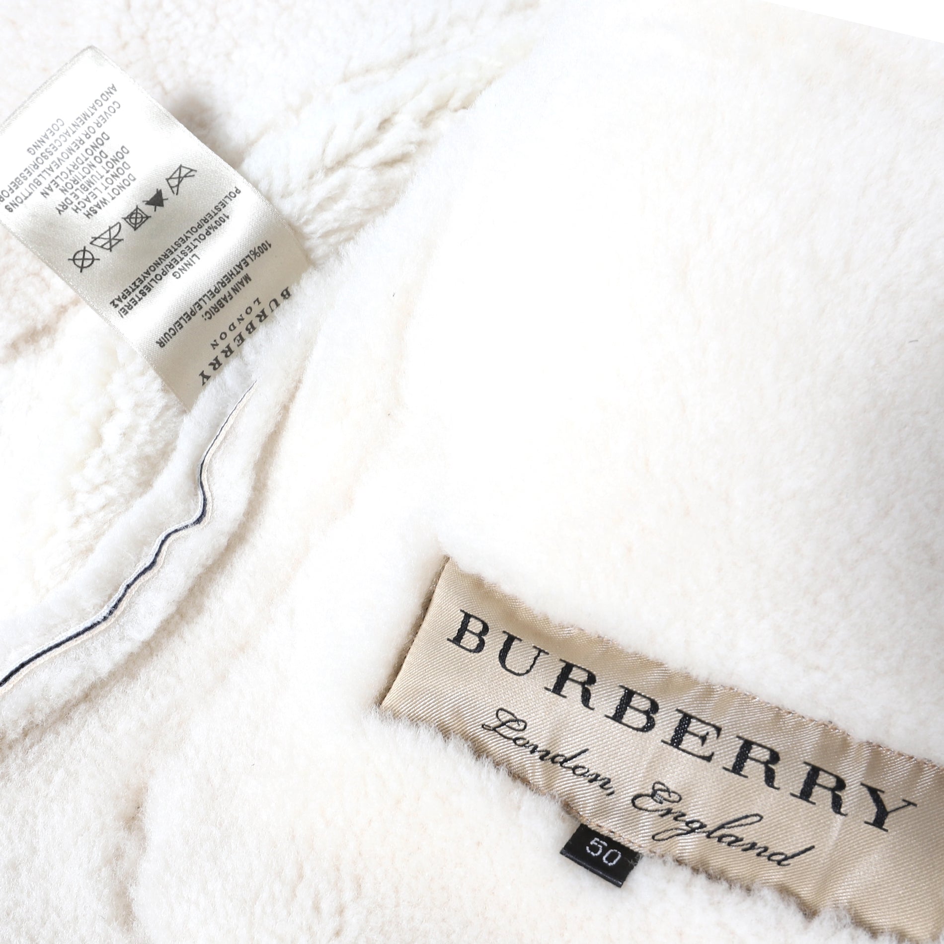 Burberry Shearling Aviator Leather Jacket