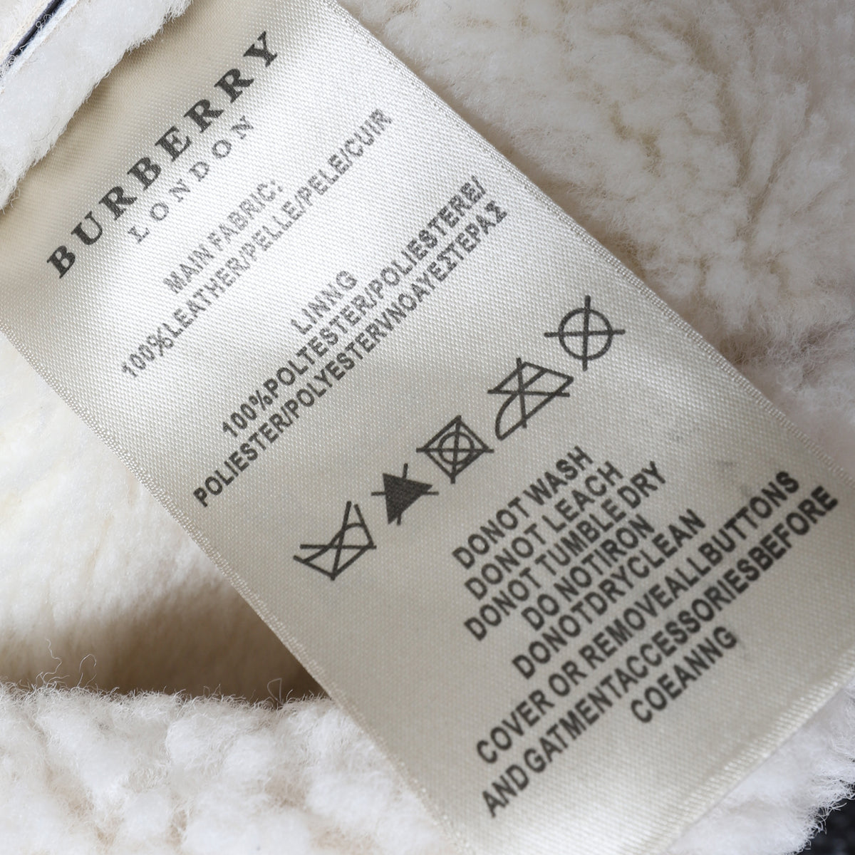 Burberry Shearling Aviator Leather Jacket