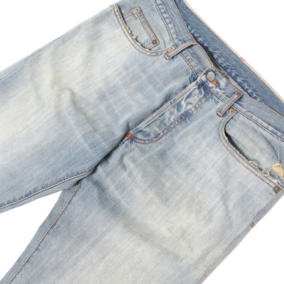 Dior Homme Knee Repair Light Washed Denim