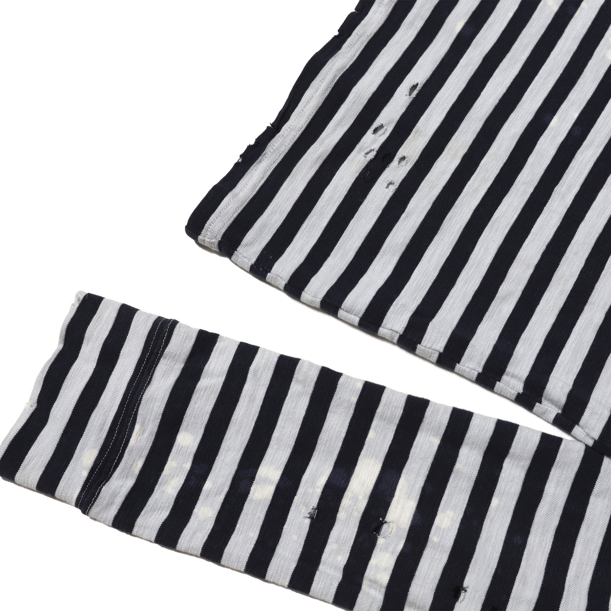 Balmain FW10 Striped Distressed Bleached Longsleeve