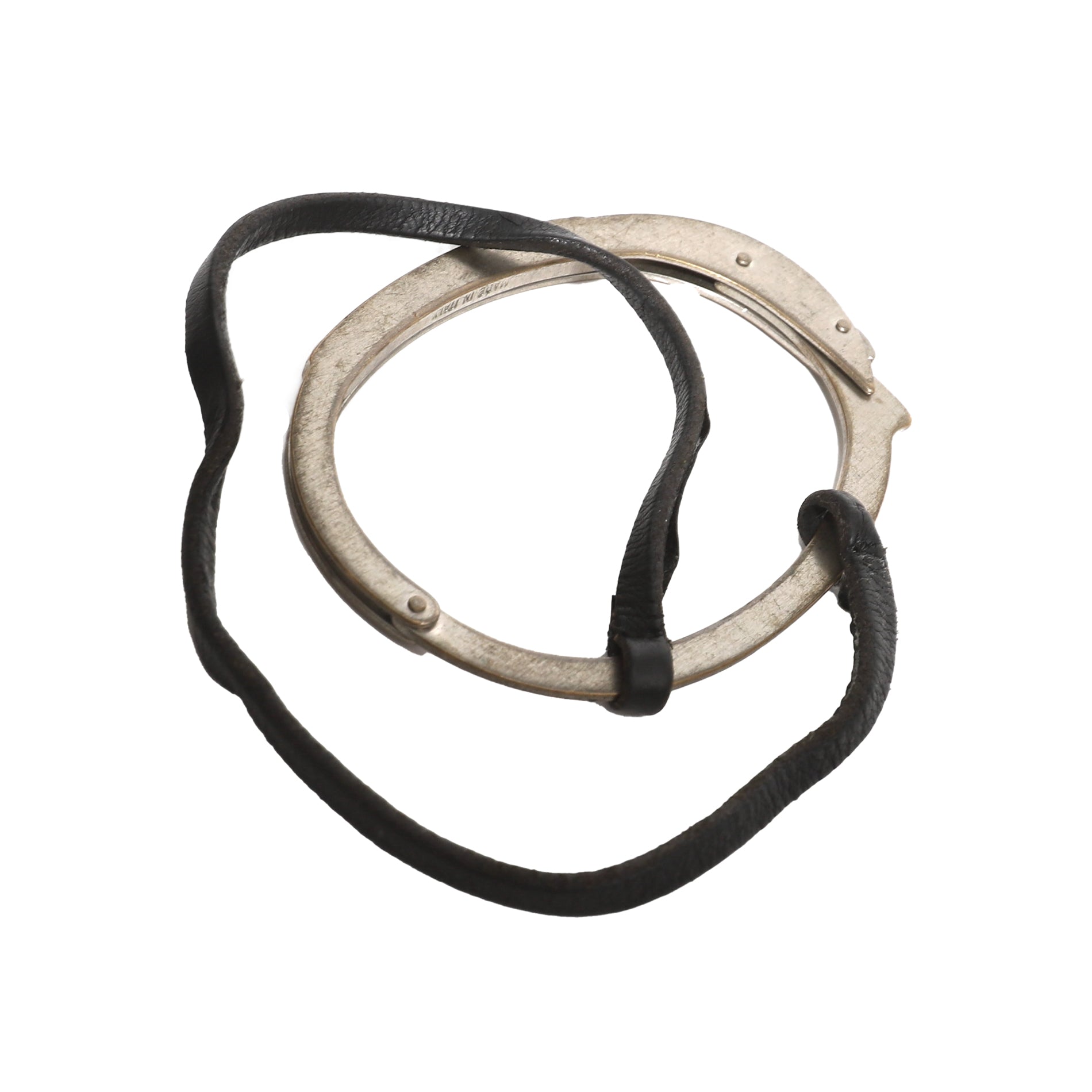 Helmut Lang SS04 Handcuff Bracelet With Leather Detail