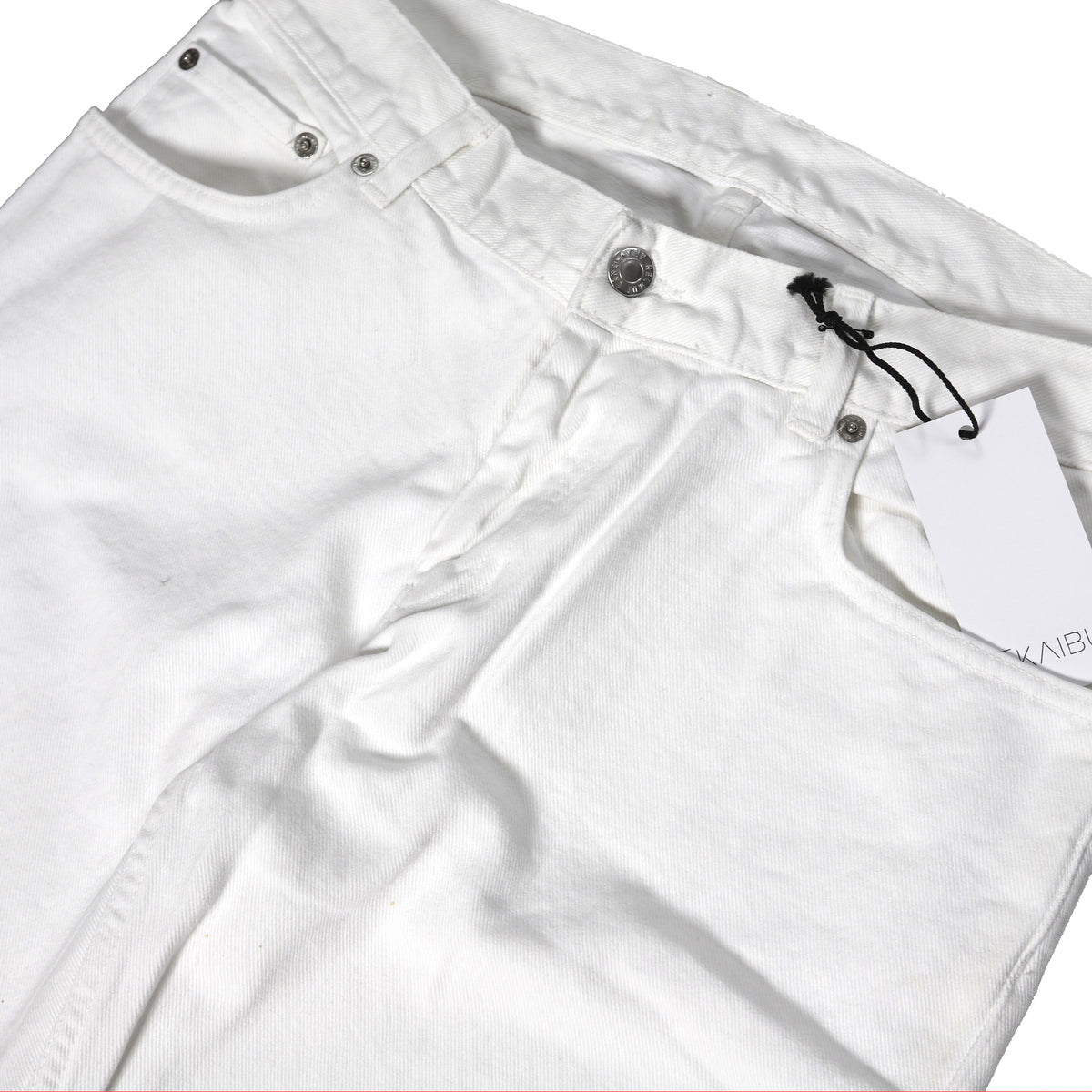 Helmut Lang Archival White Denim Low Waist Contour Cut