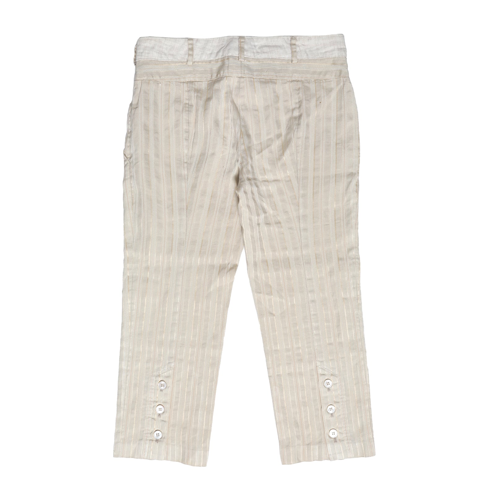Alexander McQueen 90s Double Waistband Striped Pants