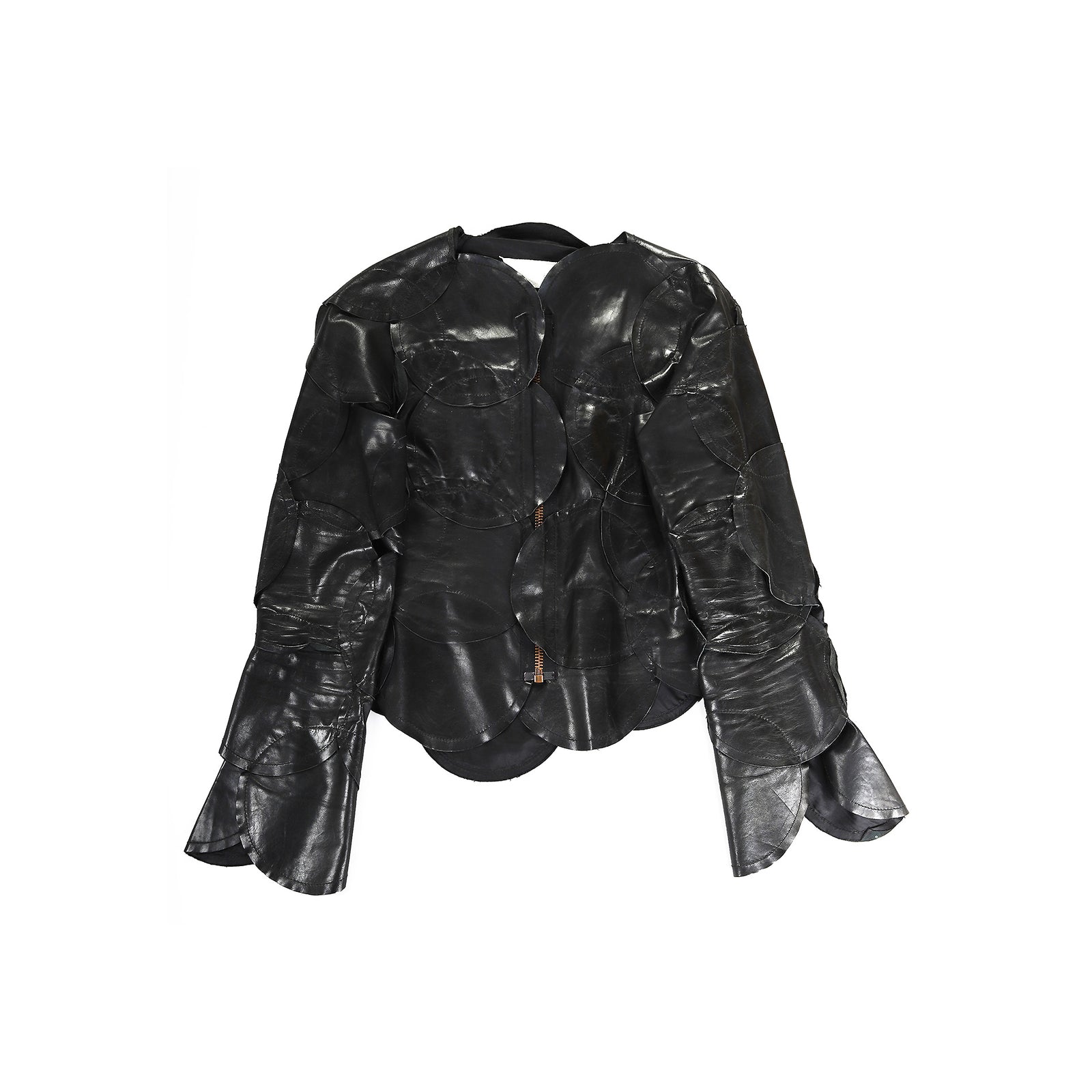 Maison Martin Margiela SS2006 Artisanal Circle Patch Leather Jacket