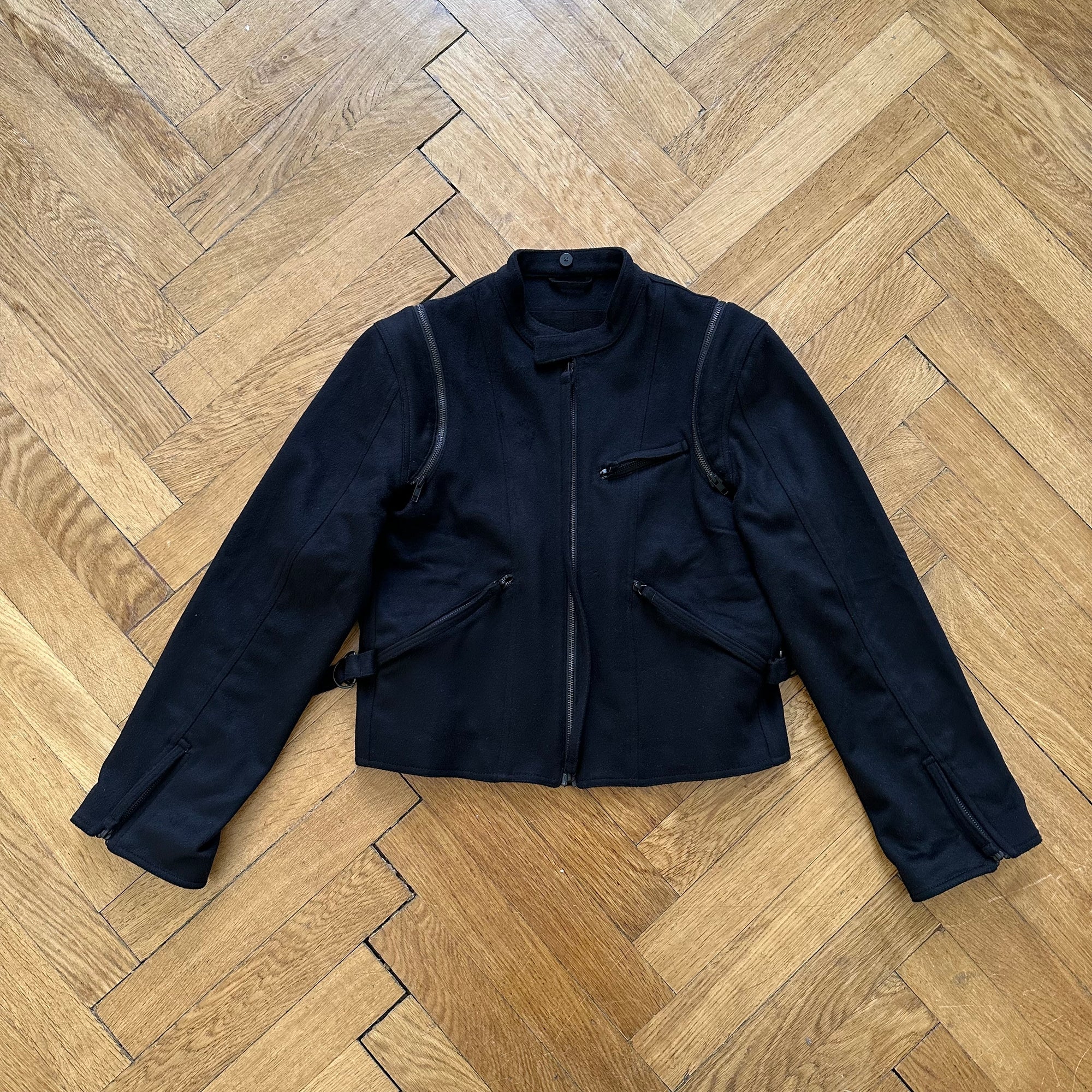 Ann Demeulemeester Transformable Zip Strapped Jacket