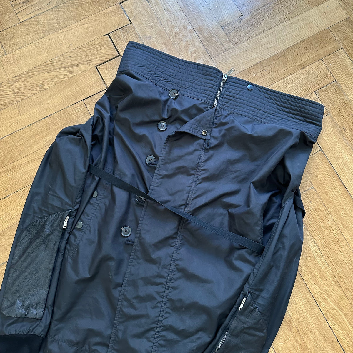 Rick Owens SS09 Abstract Leather Nylon Bondage Exploder Bomber