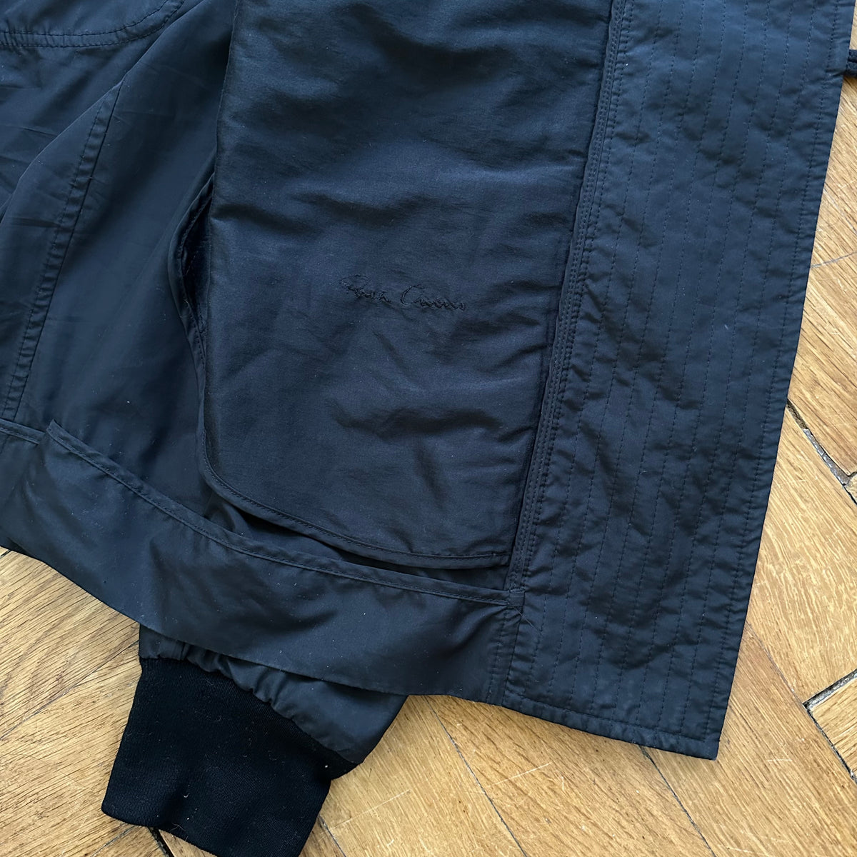 Rick Owens SS09 Abstract Leather Nylon Bondage Exploder Bomber