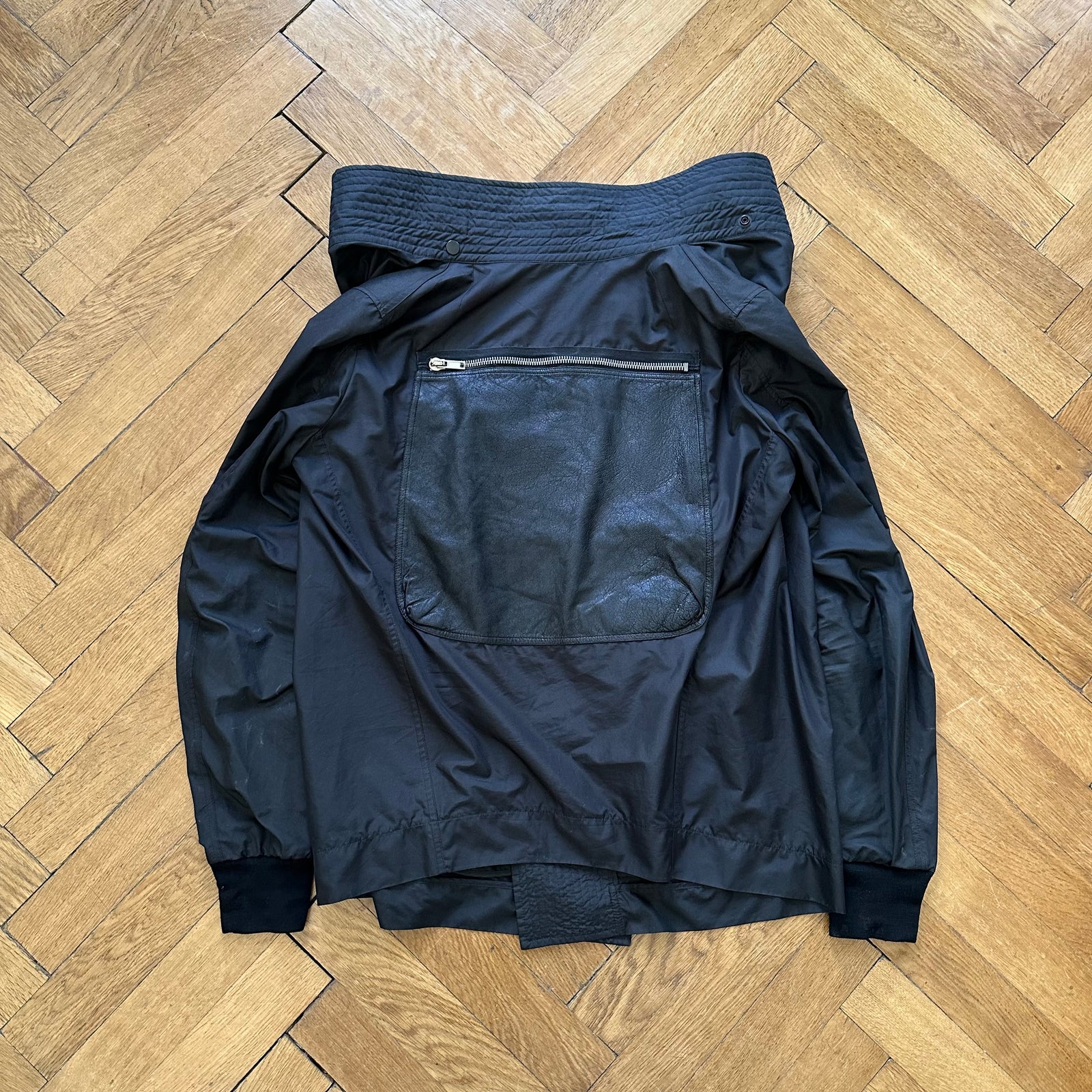 Rick Owens SS09 Abstract Leather Nylon Bondage Exploder Bomber