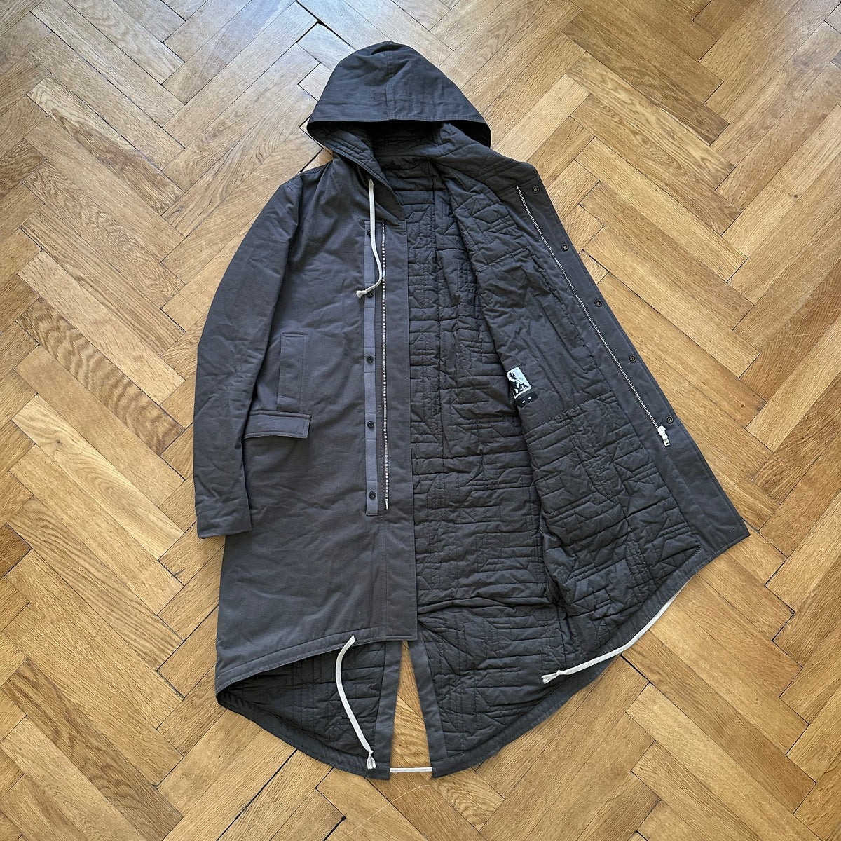 Rick Owens DRKSHDW AW17 Padded Fishtail Parka