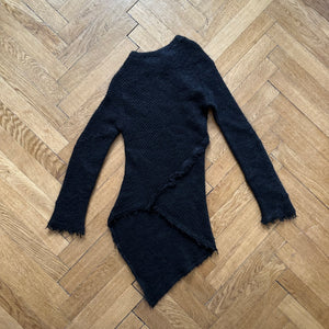 Comme Des Garcons 90s Asymetrical Raw Wool Dress