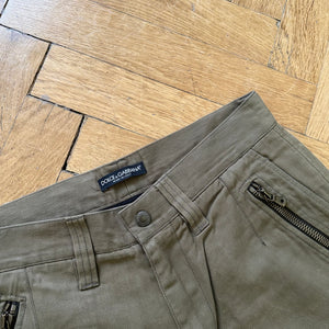 Dolce & Gabbana FW03 Khaki Multizip Cargo Pants