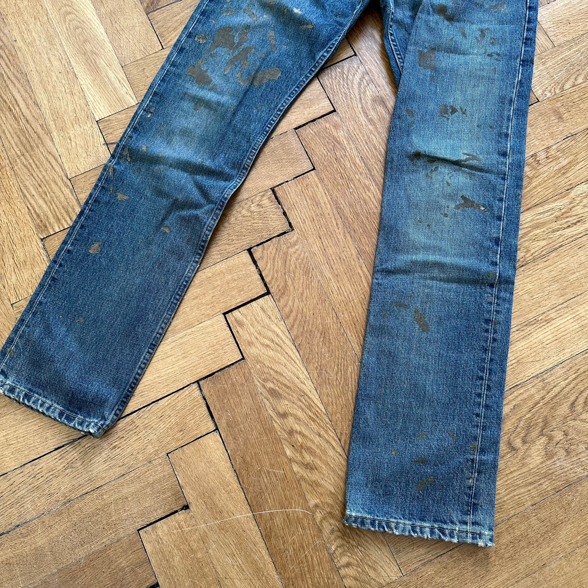 Helmut Lang 1999 Gold Painter Denim