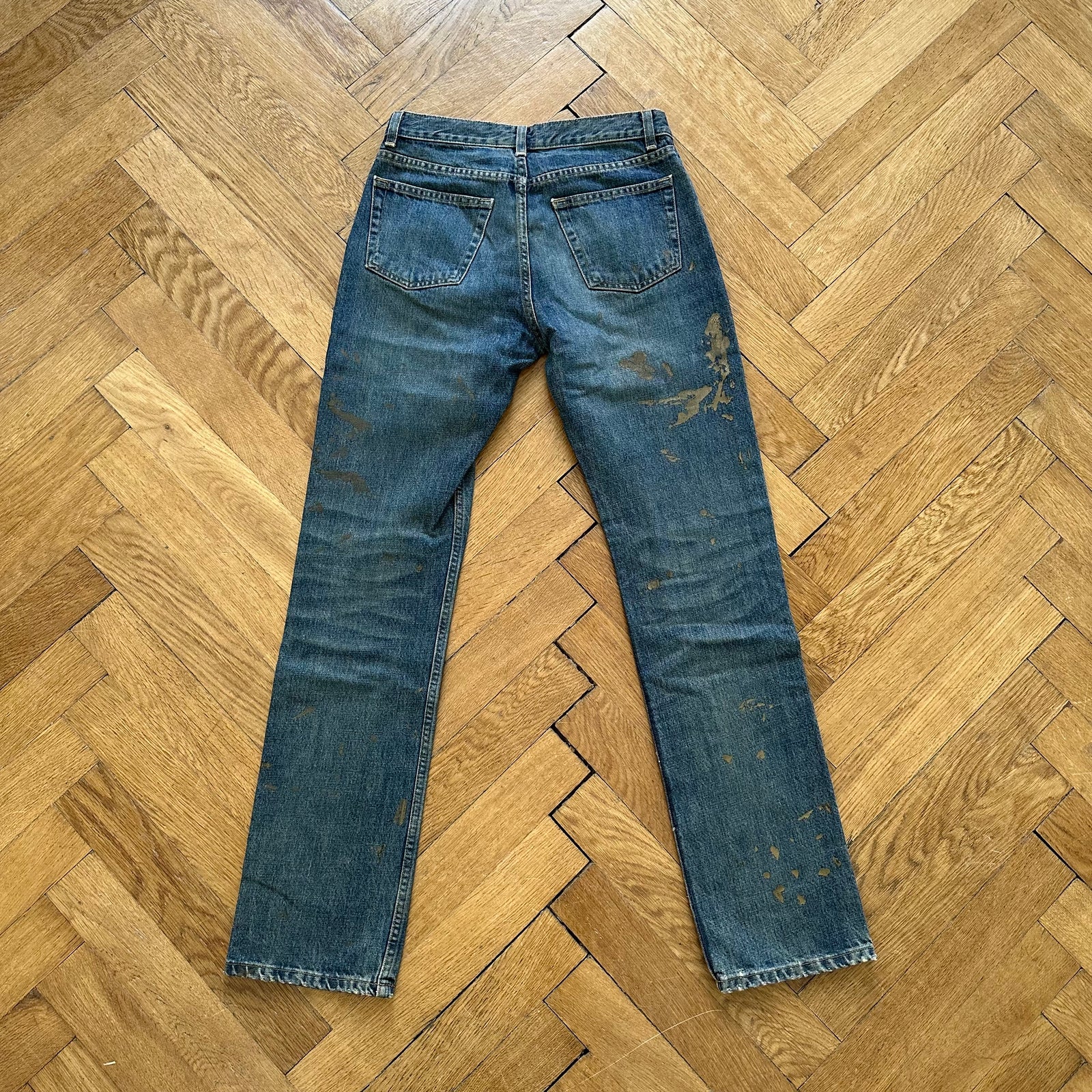 Helmut Lang 1999 Gold Painter Denim