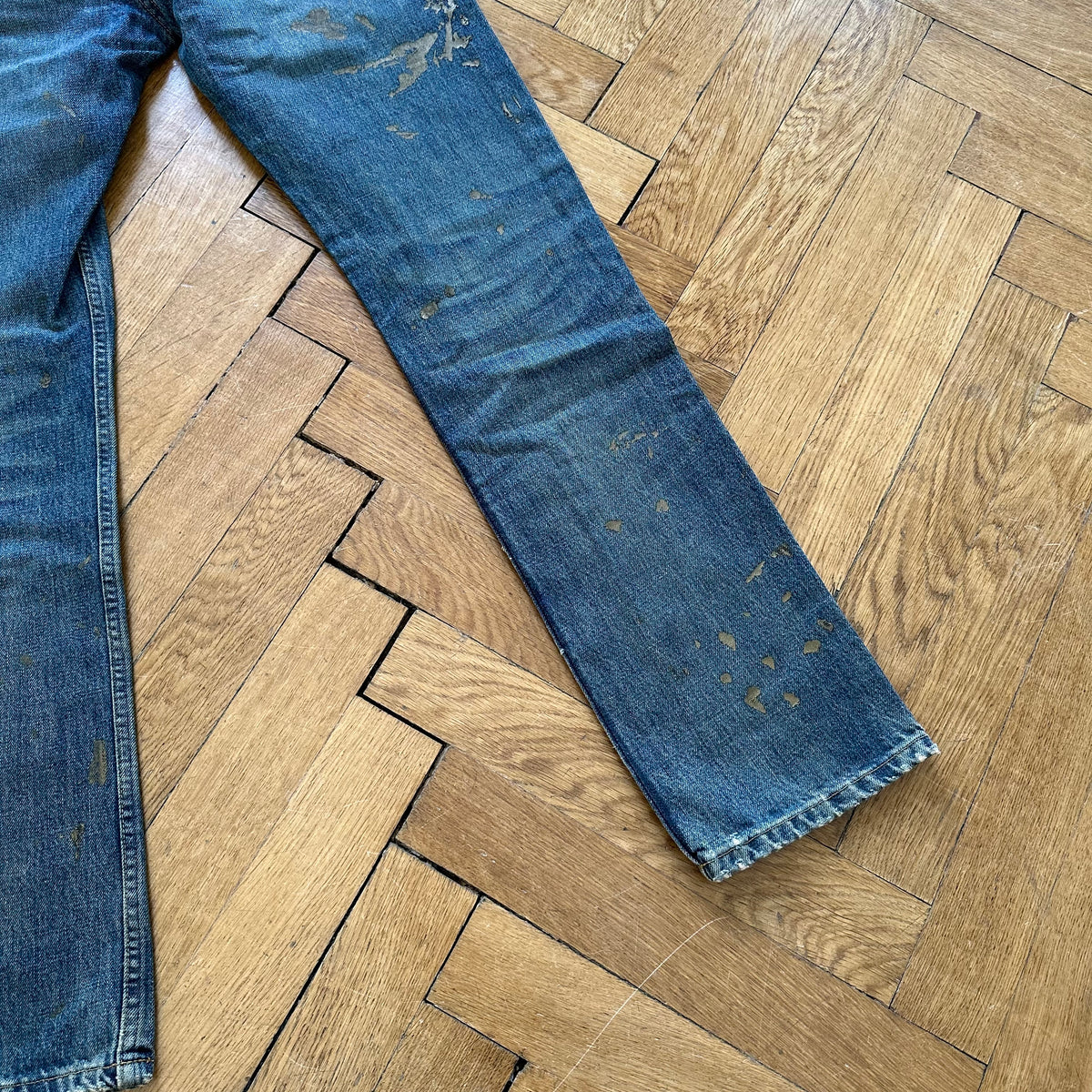 Helmut Lang 1999 Gold Painter Denim