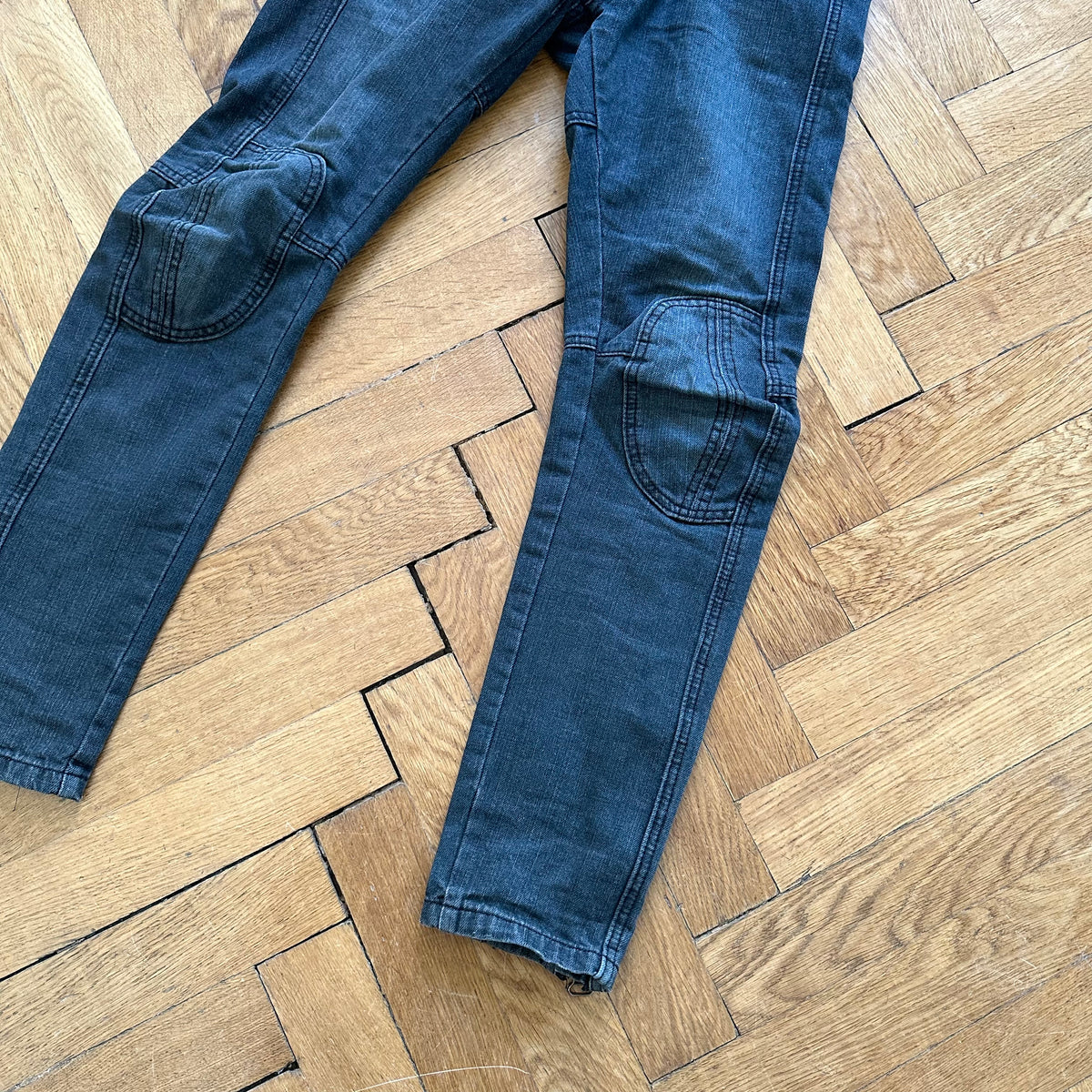 Balmain FW10 Washed Black Biker Denim