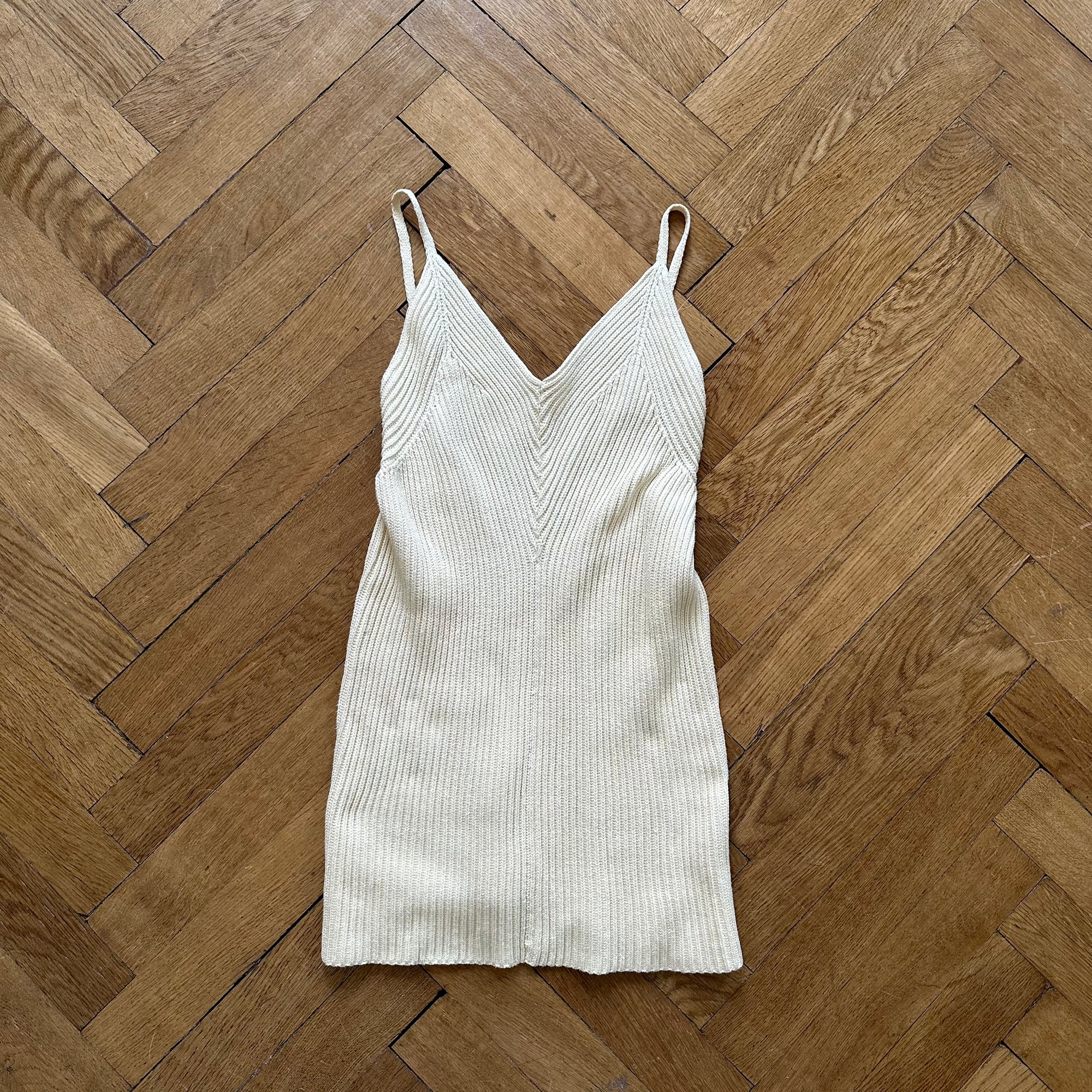 Maison Martin Margiela 90s Cream Knit Dress