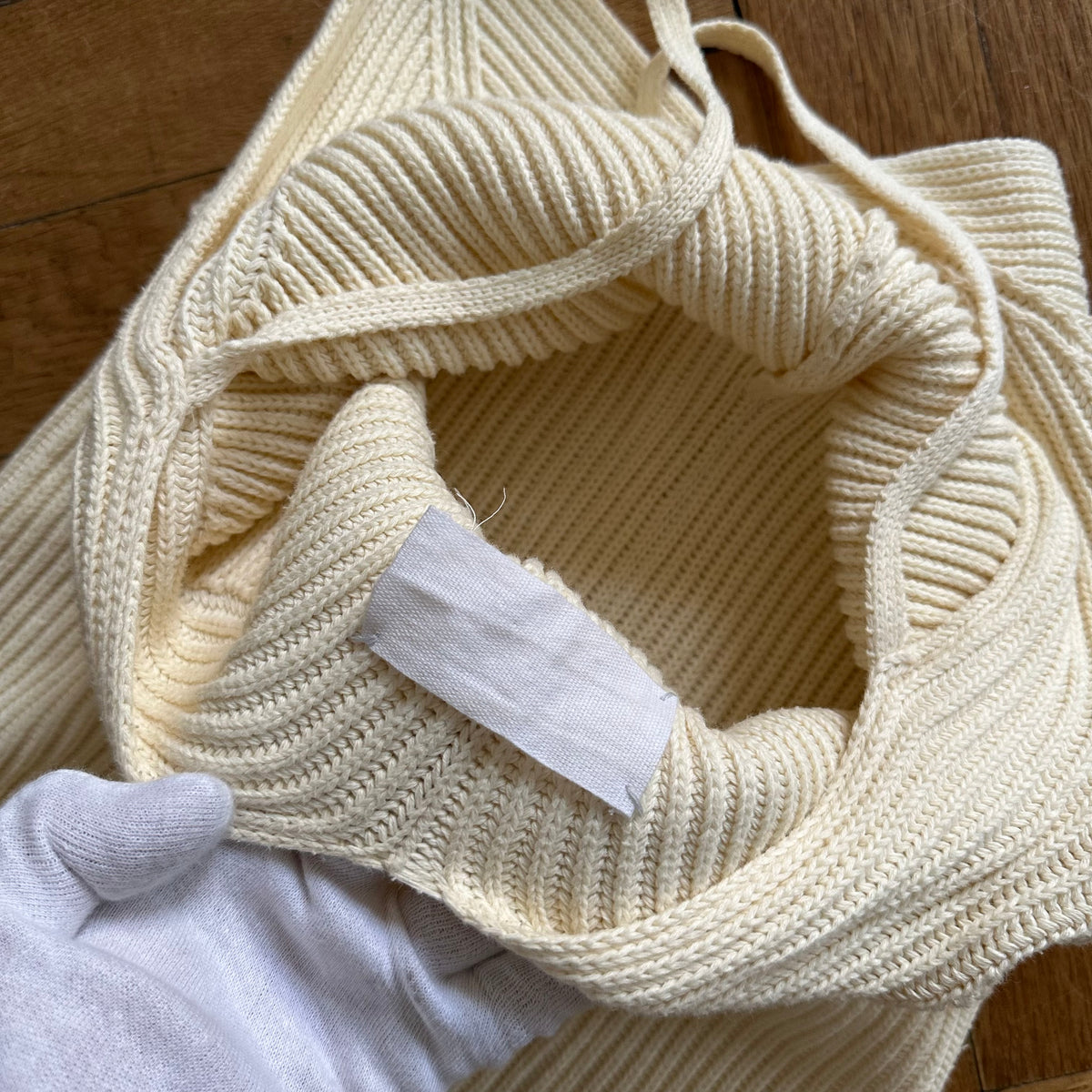 Maison Martin Margiela 90s Cream Knit Dress