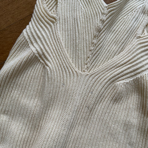 Maison Martin Margiela 90s Cream Knit Dress