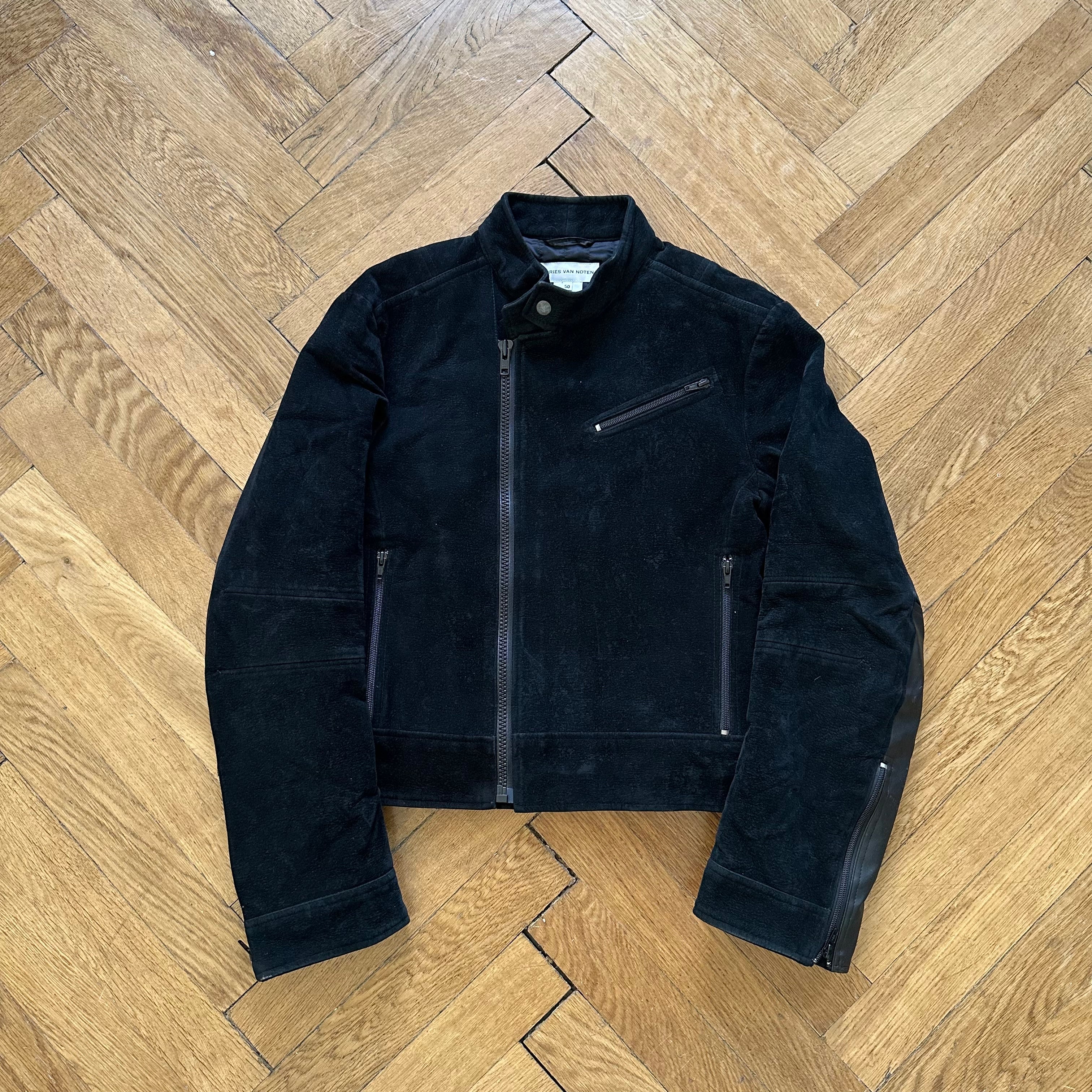 Dries van Noten 1990s Velvet Biker Jacket - Ākaibu Store