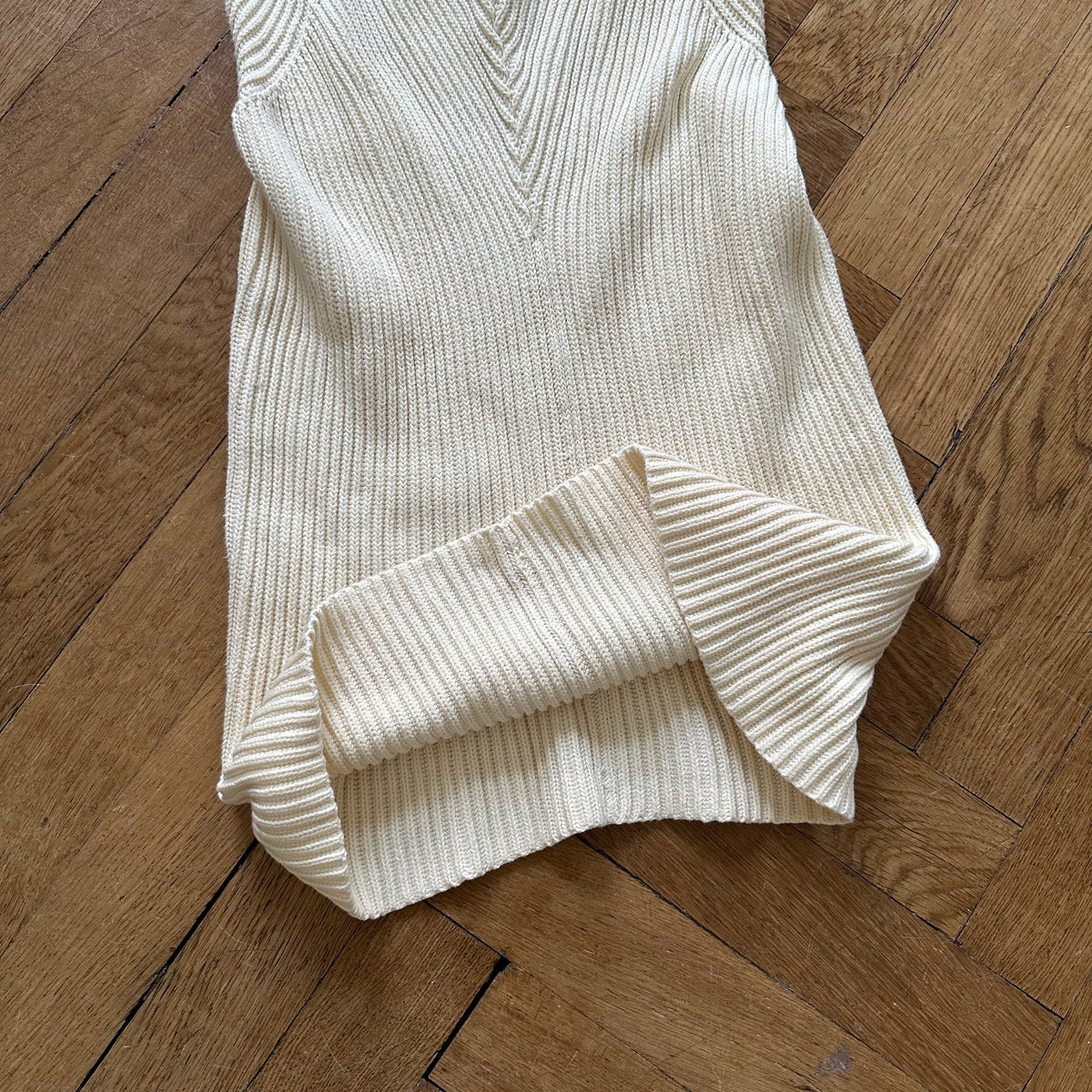 Maison Martin Margiela 90s Cream Knit Dress