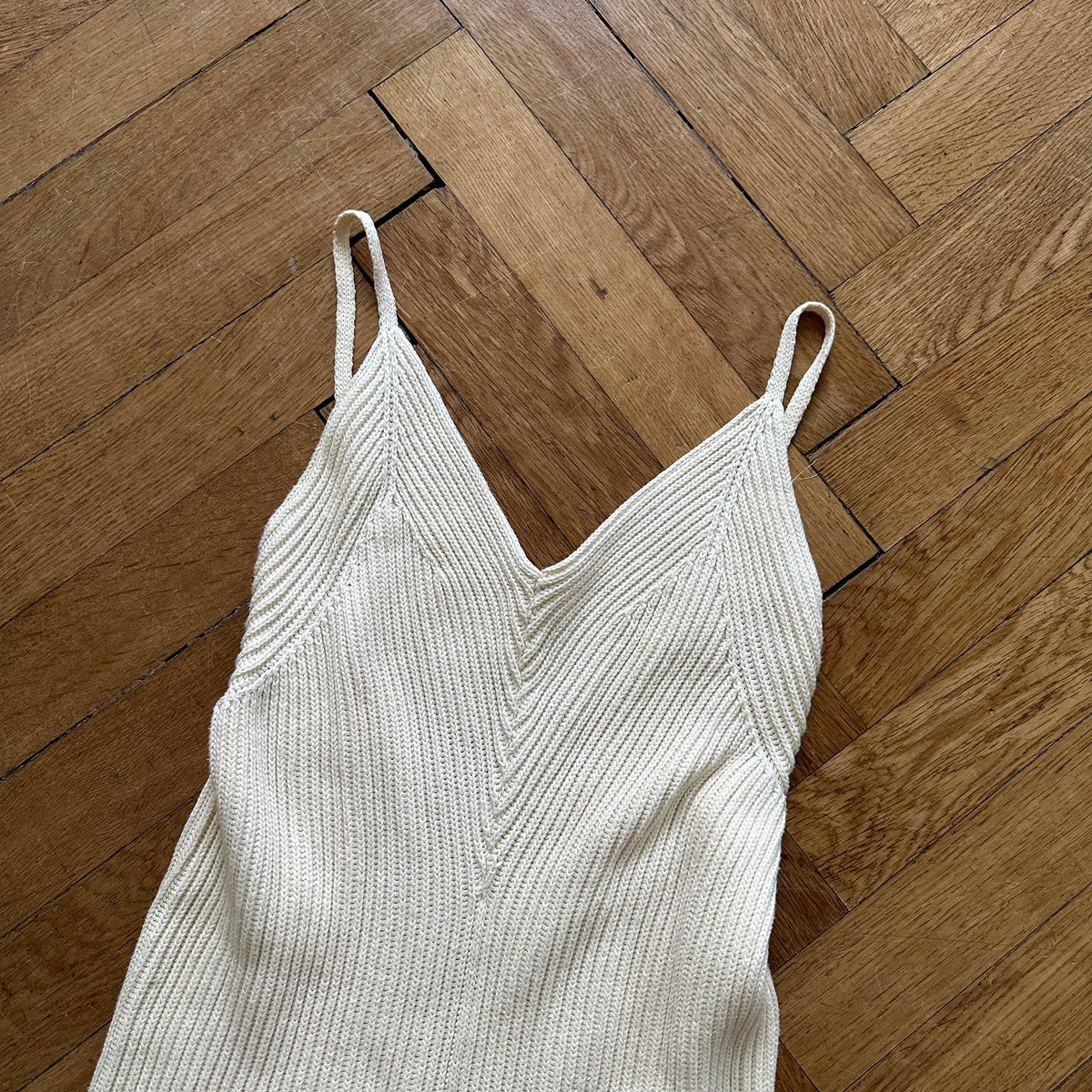 Maison Martin Margiela 90s Cream Knit Dress
