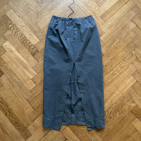 Maison Martin Margiela 90s Grey Backslit Skirt