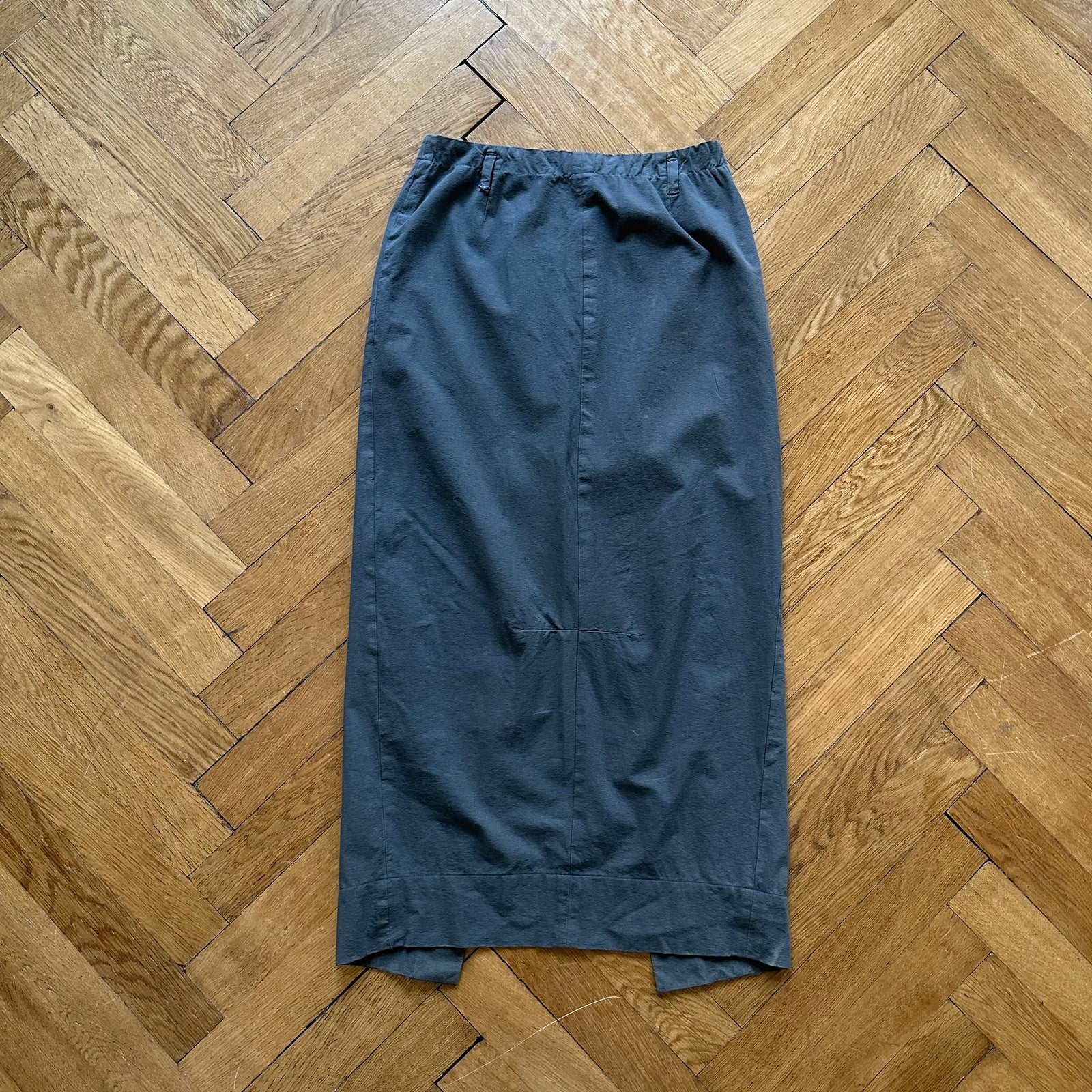 Maison Martin Margiela 90s Grey Backslit Skirt