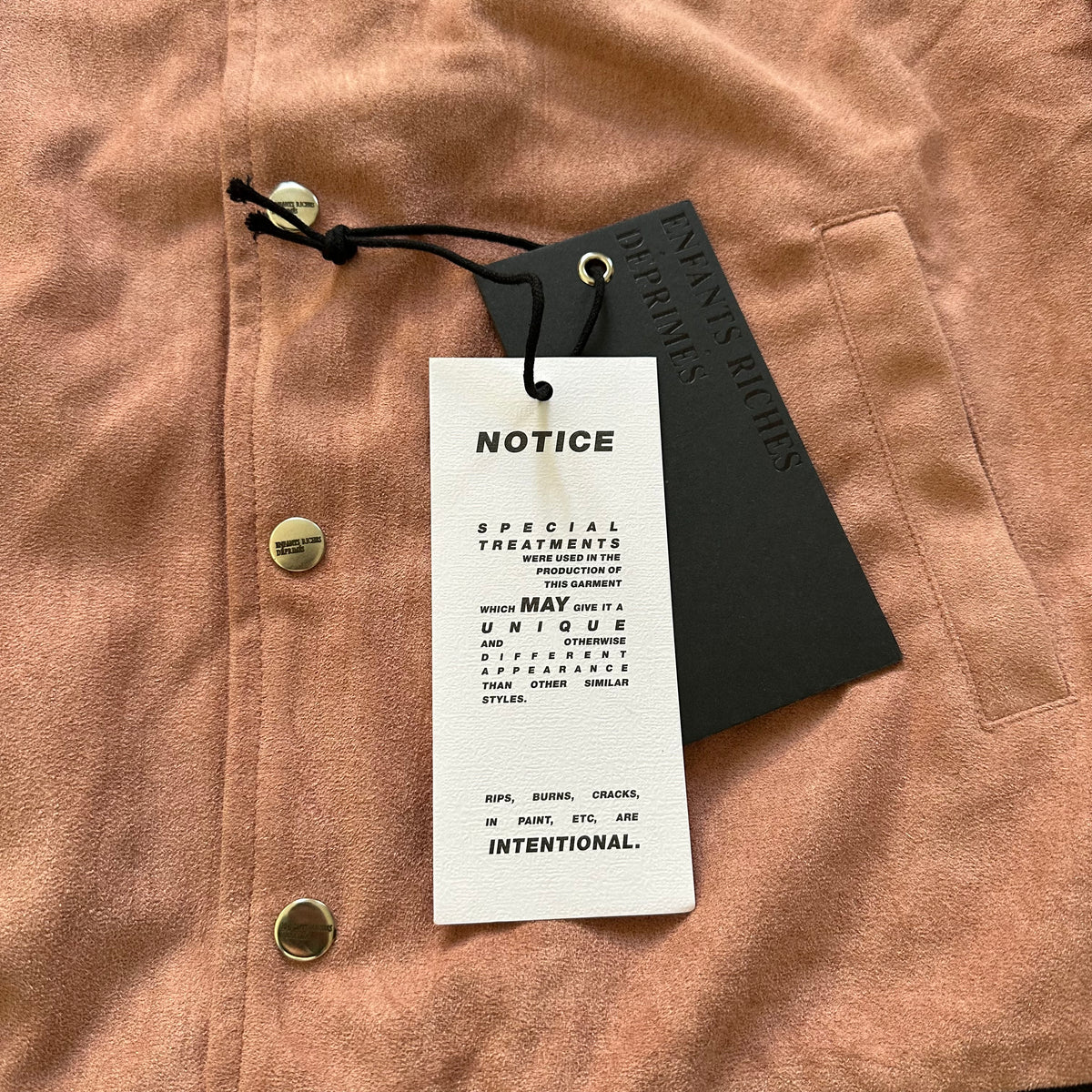 Enfants Riches Déprimés SS18 Nose Bleed Suede Bomber
