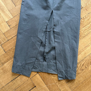 Maison Martin Margiela 90s Grey Backslit Skirt