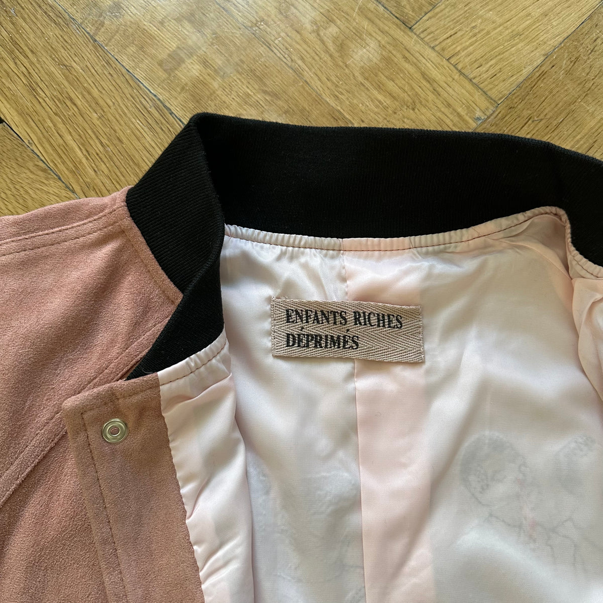 Enfants Riches Déprimés SS18 Nose Bleed Suede Bomber