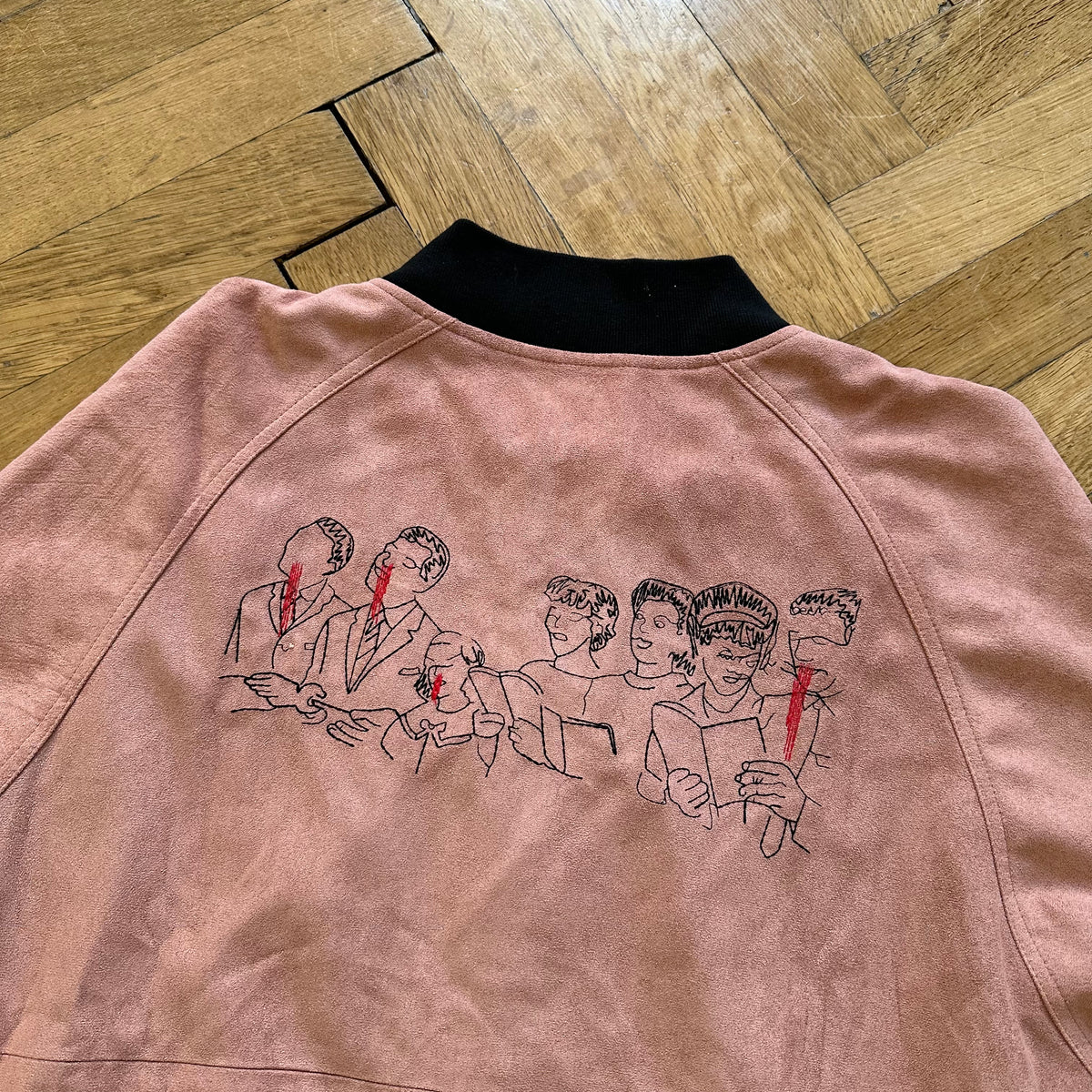 Enfants Riches Déprimés SS18 Nose Bleed Suede Bomber