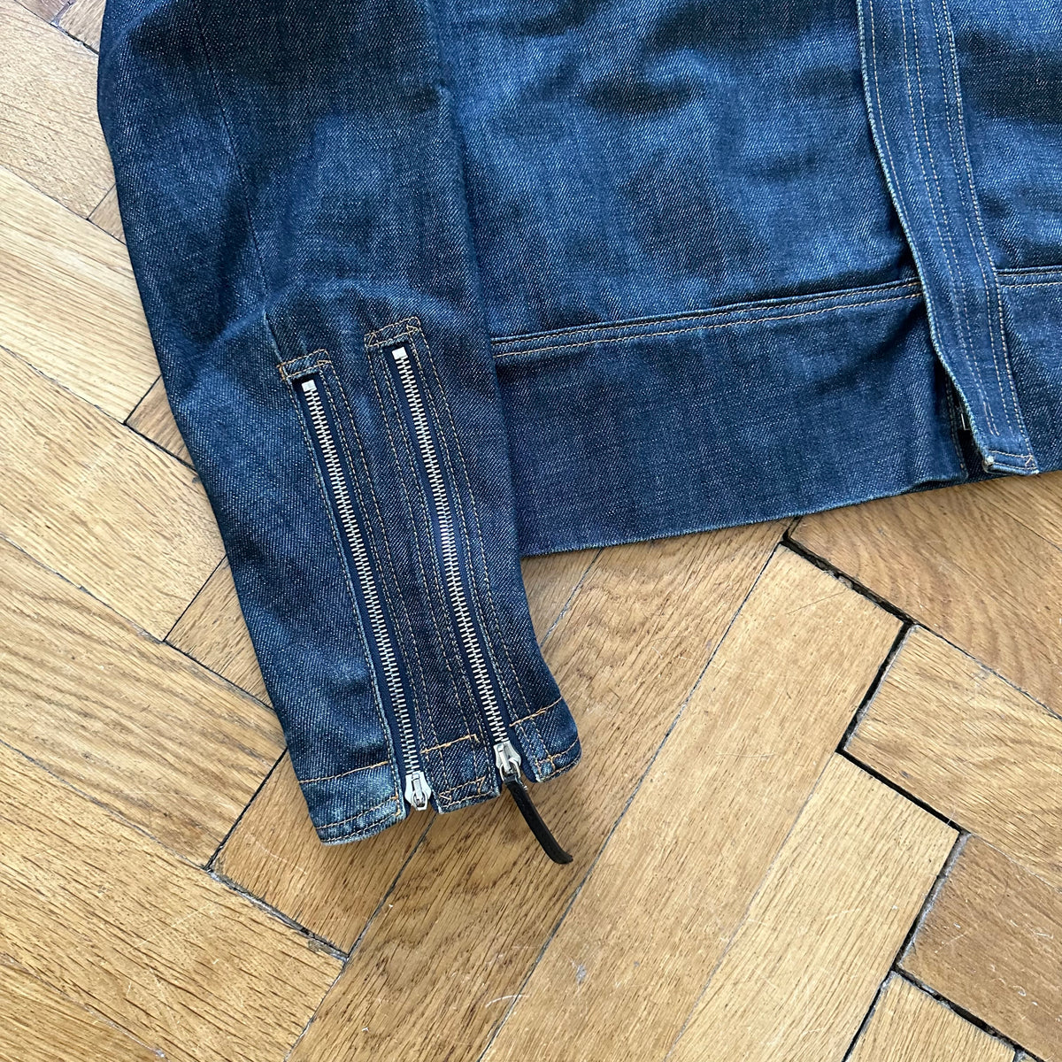 Dior Homme AW02 Raw Denim Biker Jacket