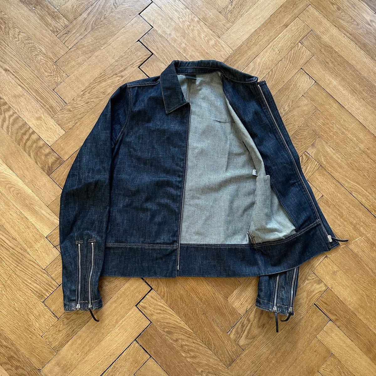 Dior Homme AW02 Raw Denim Biker Jacket