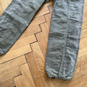 Issey Miyake Washed Green Paneled Pants