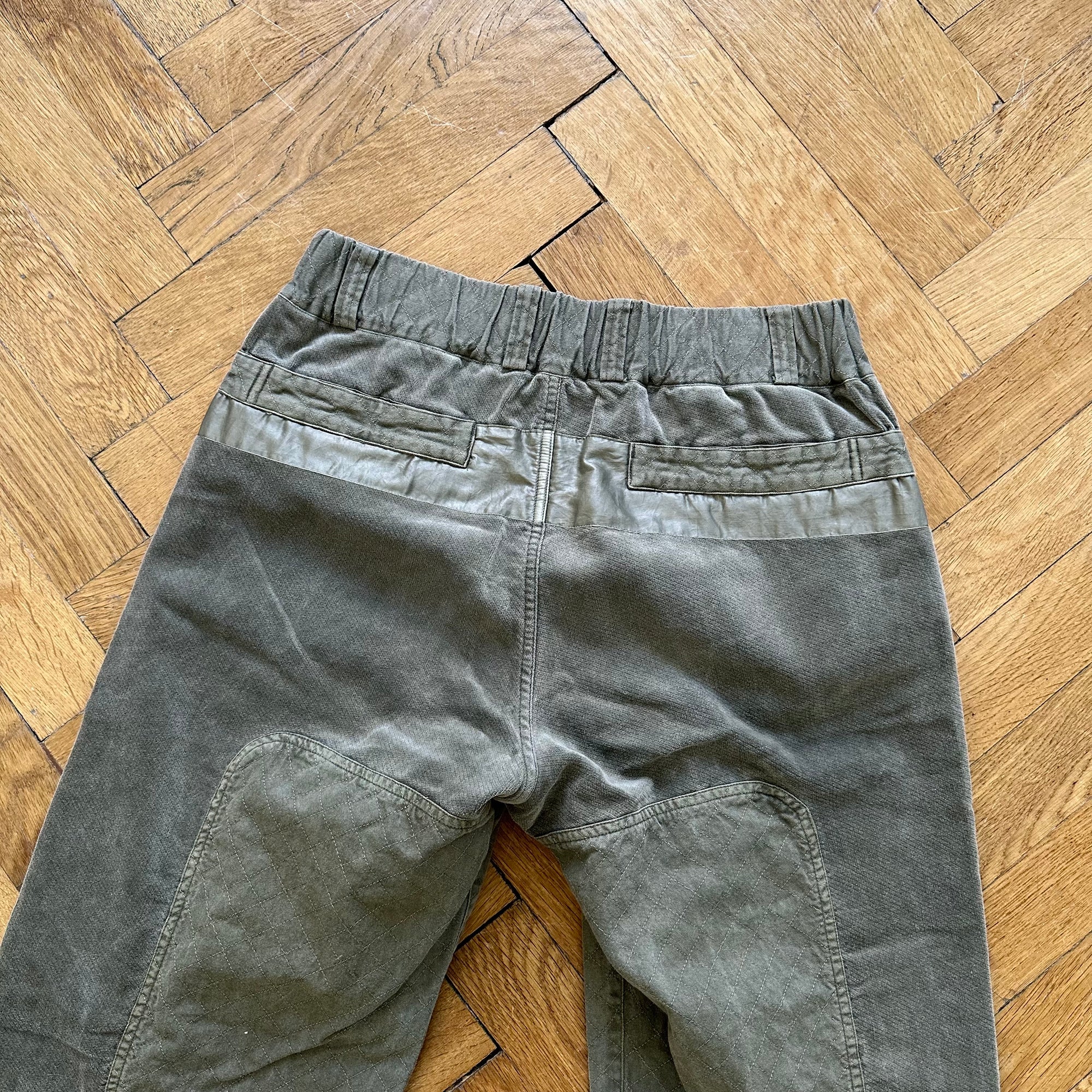 Issey Miyake Washed Green Paneled Pants