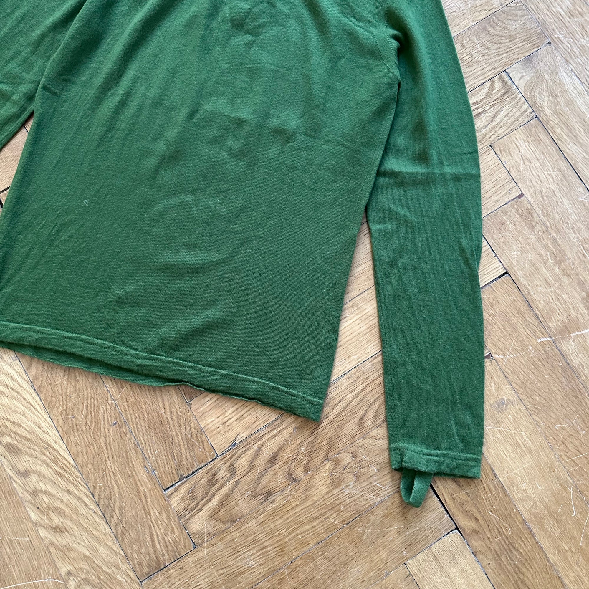 Helmut Lang FW03 Cashmere Longsleeve Polo With Bondage Straps